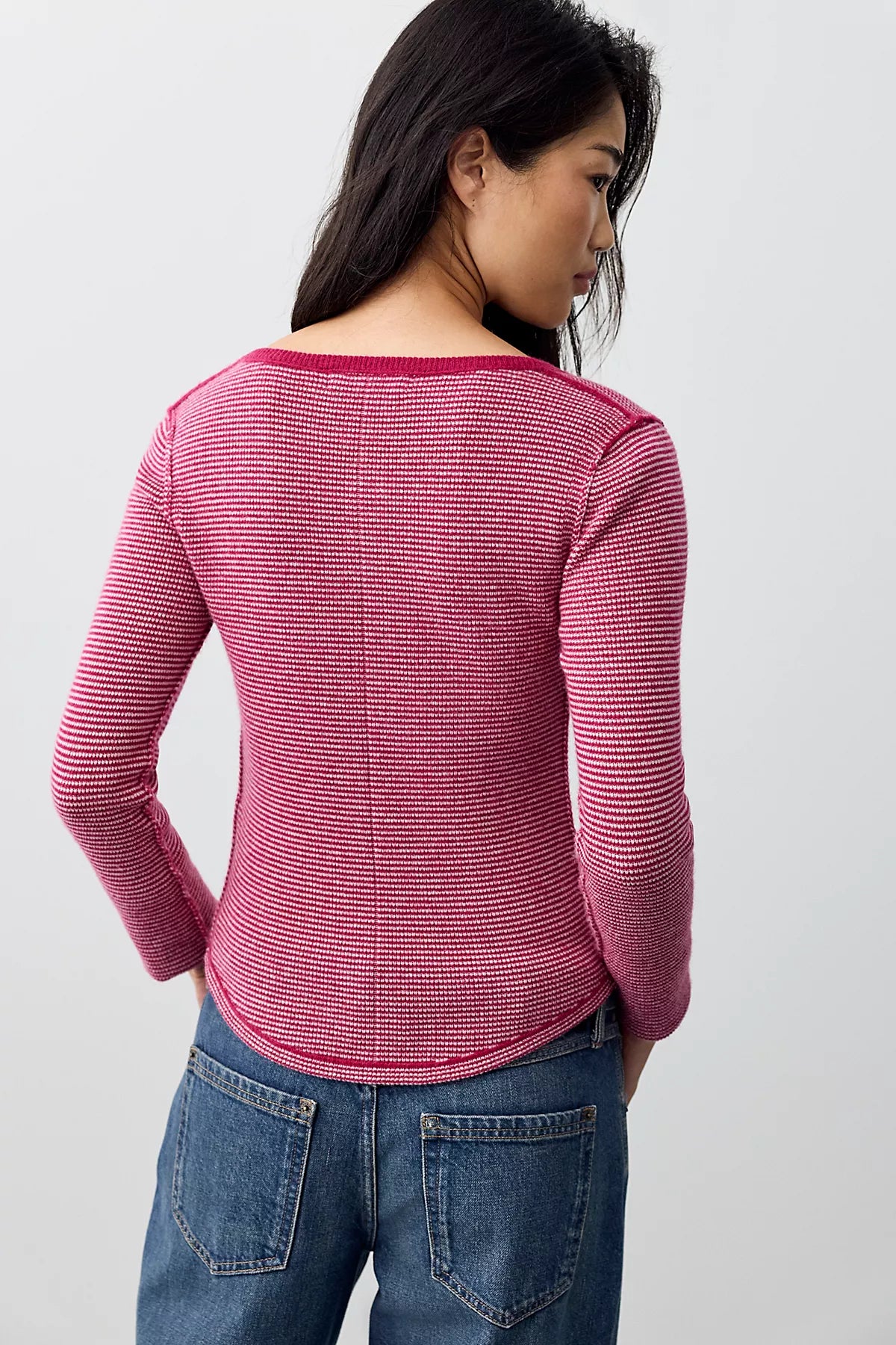 We The Free Hudson Striped Cashmere Henley