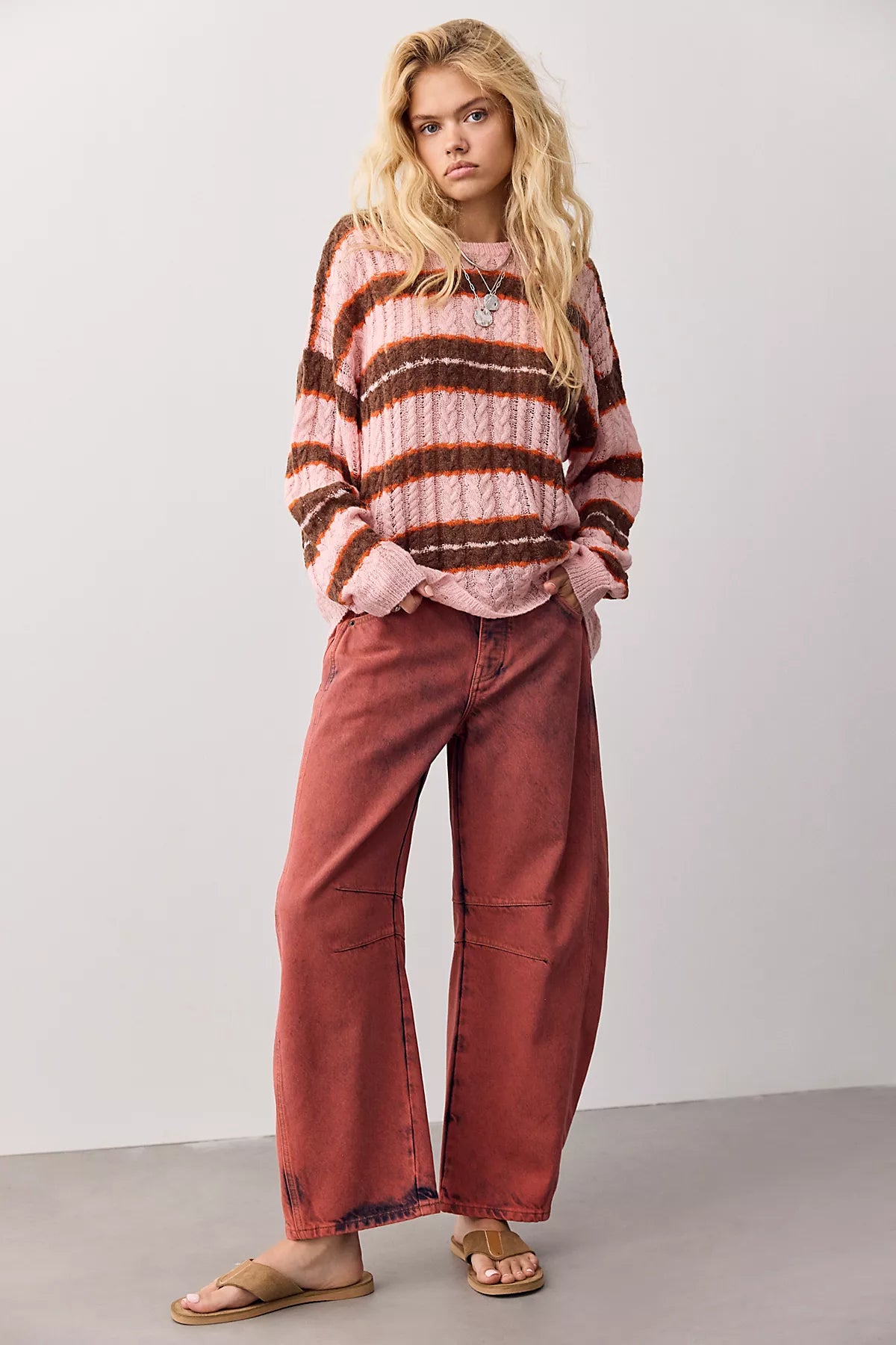 Sheer Luck Striped Pullover