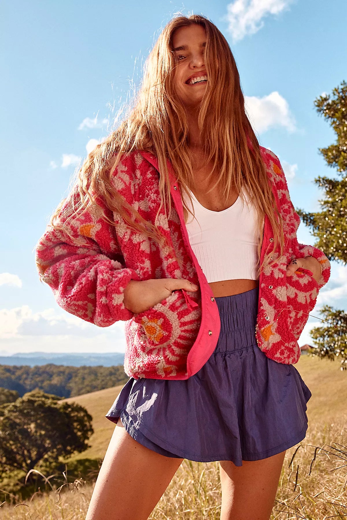 Hit The Slopes Printed Fleece Jacket
