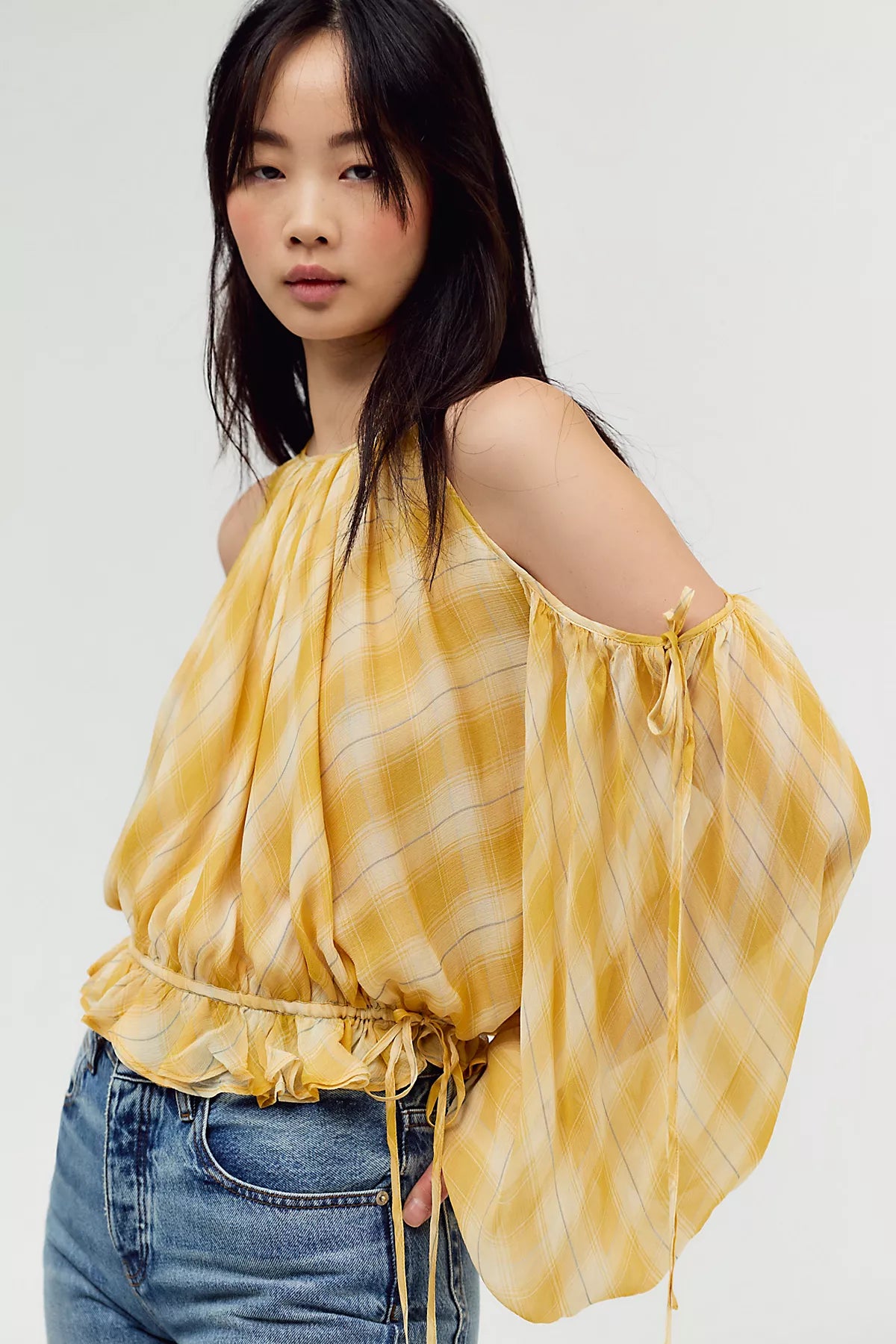 Ronny Kobo Kiera Cold-Shoulder Top