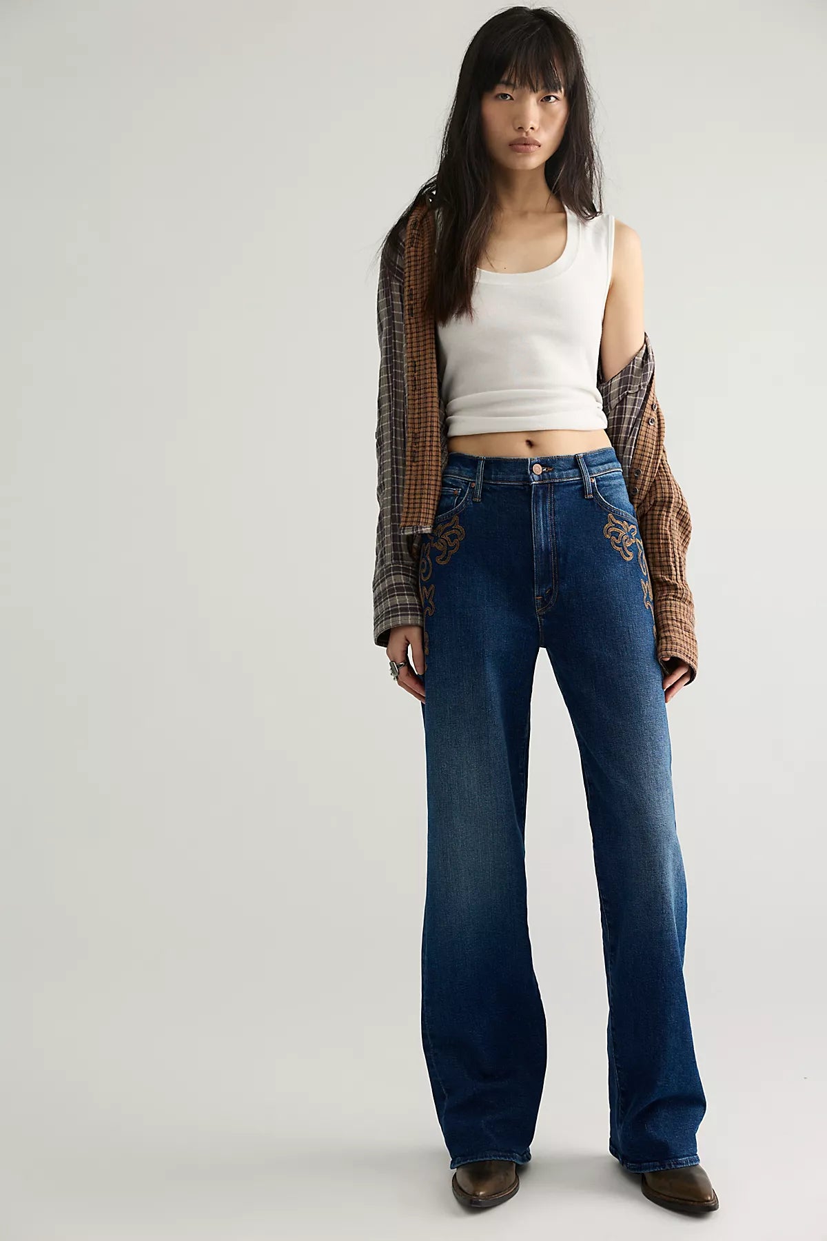 MOTHER The Dodger Sneak Jeans