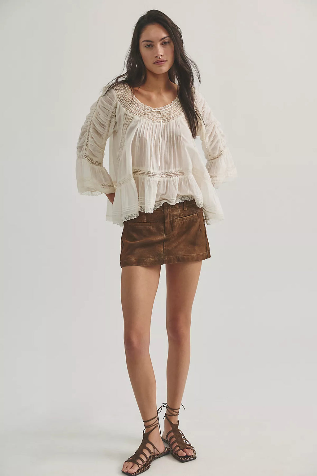 We The Free Mille-Fleurs Vegan Suede Micro Skirt