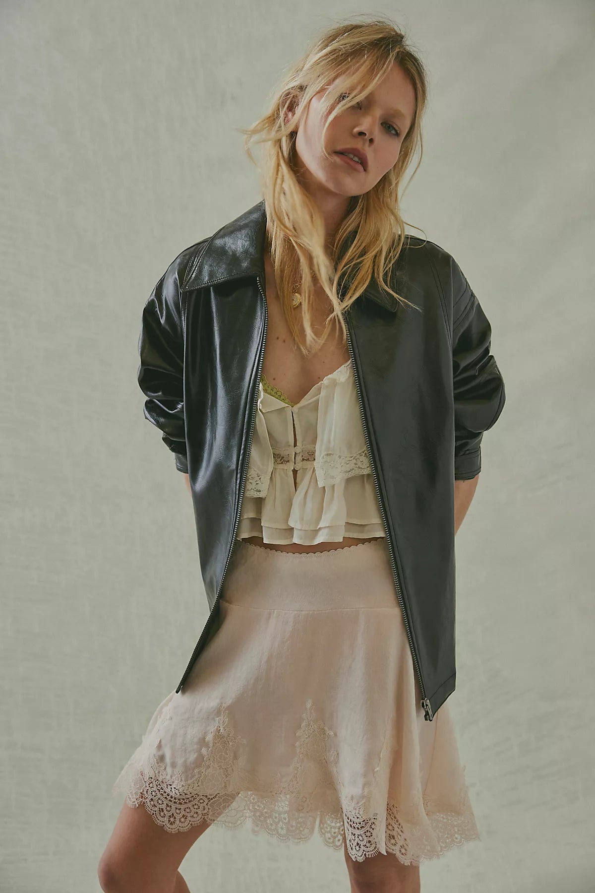Something Satin Mini Slip Skirt