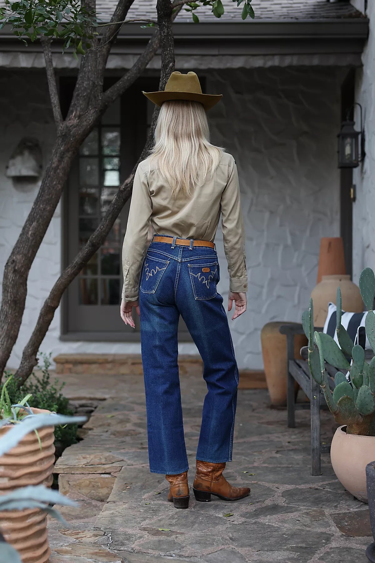 Vintage Jesse High-Rise Western Jeans by Lauren Owen of Texas
