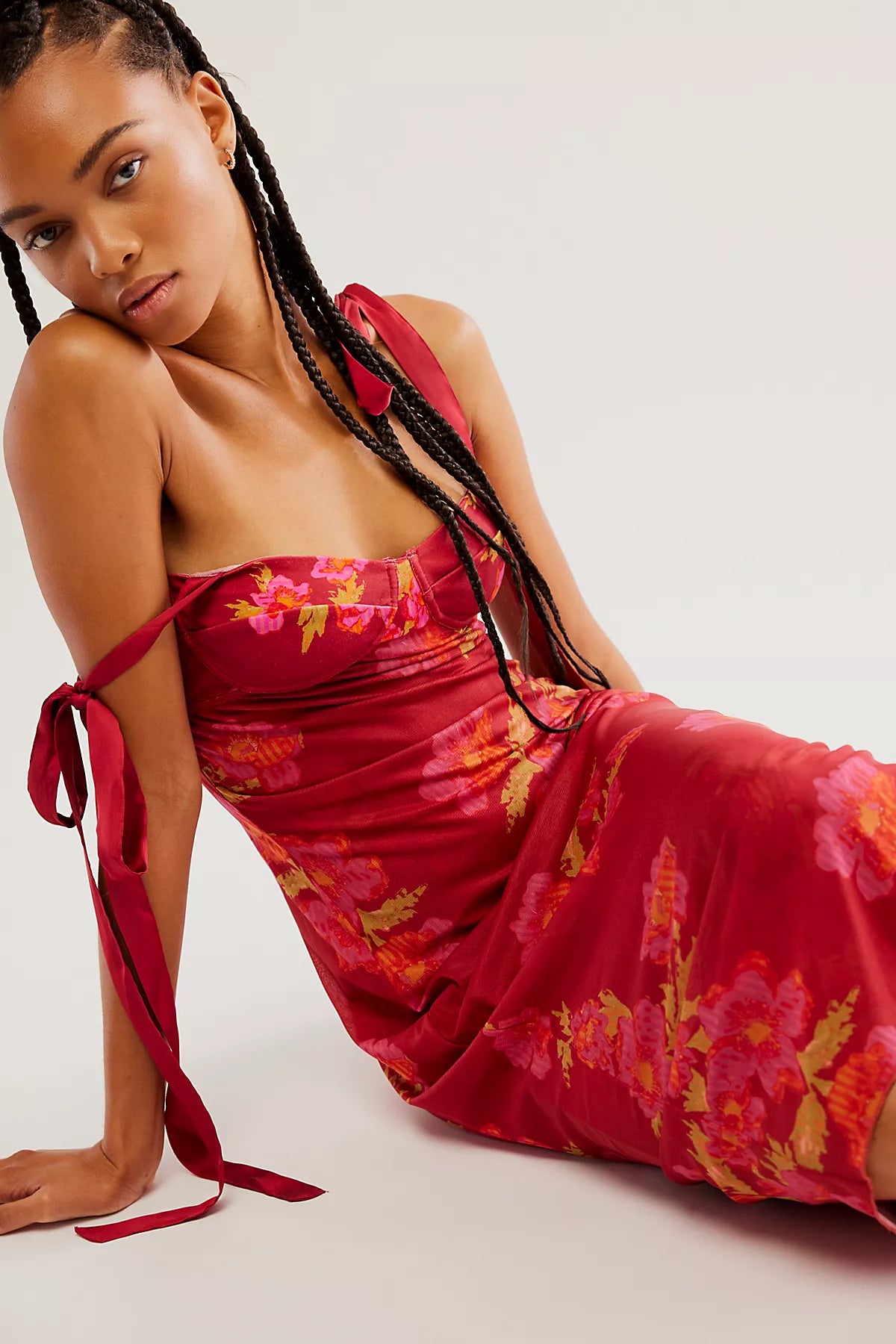 Printed Got Glam Midi Slip Dress