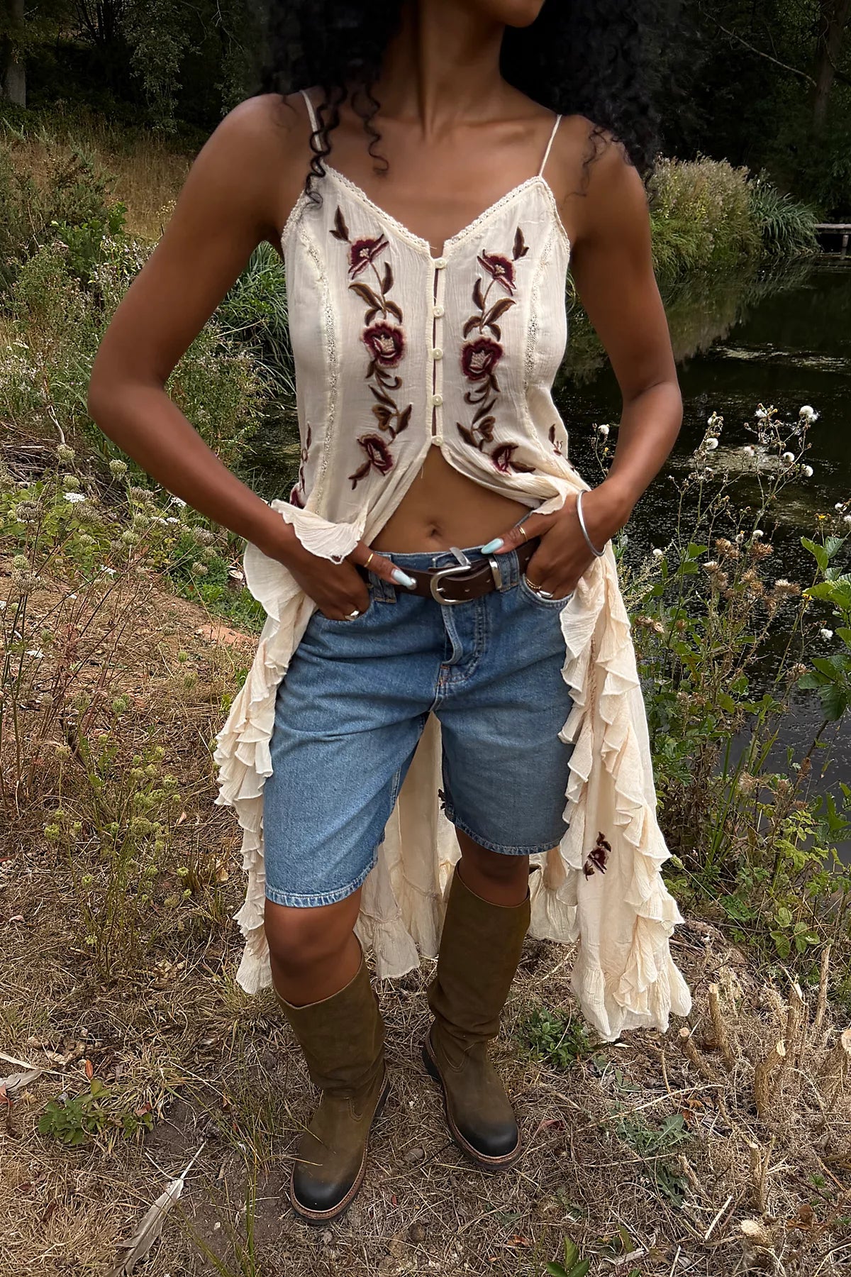 Rosa Embroidered Maxi Top