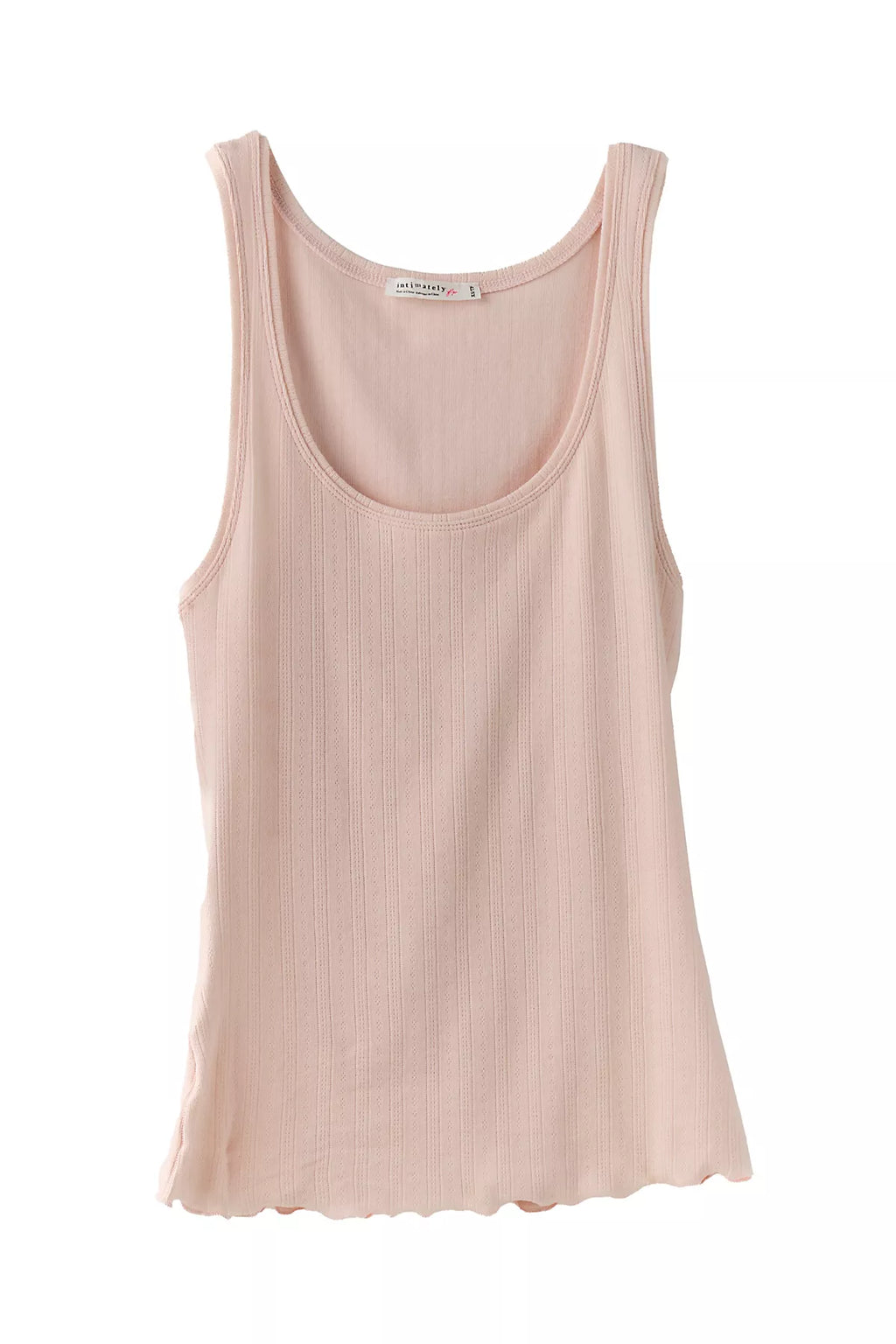 Fresh In Love Pointelle Scoop Neck Tank