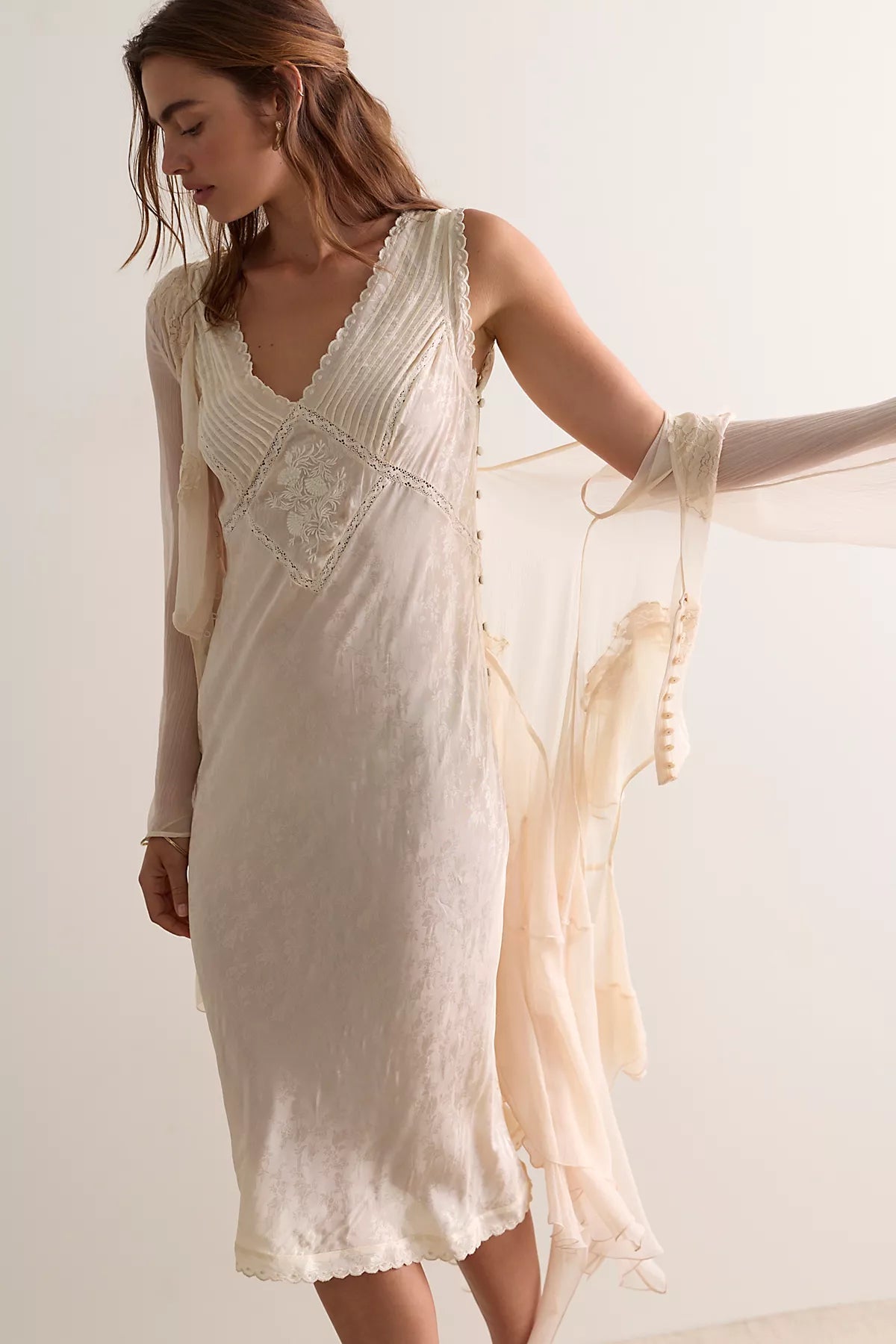 Me With You Satin Midi Slip Dress
