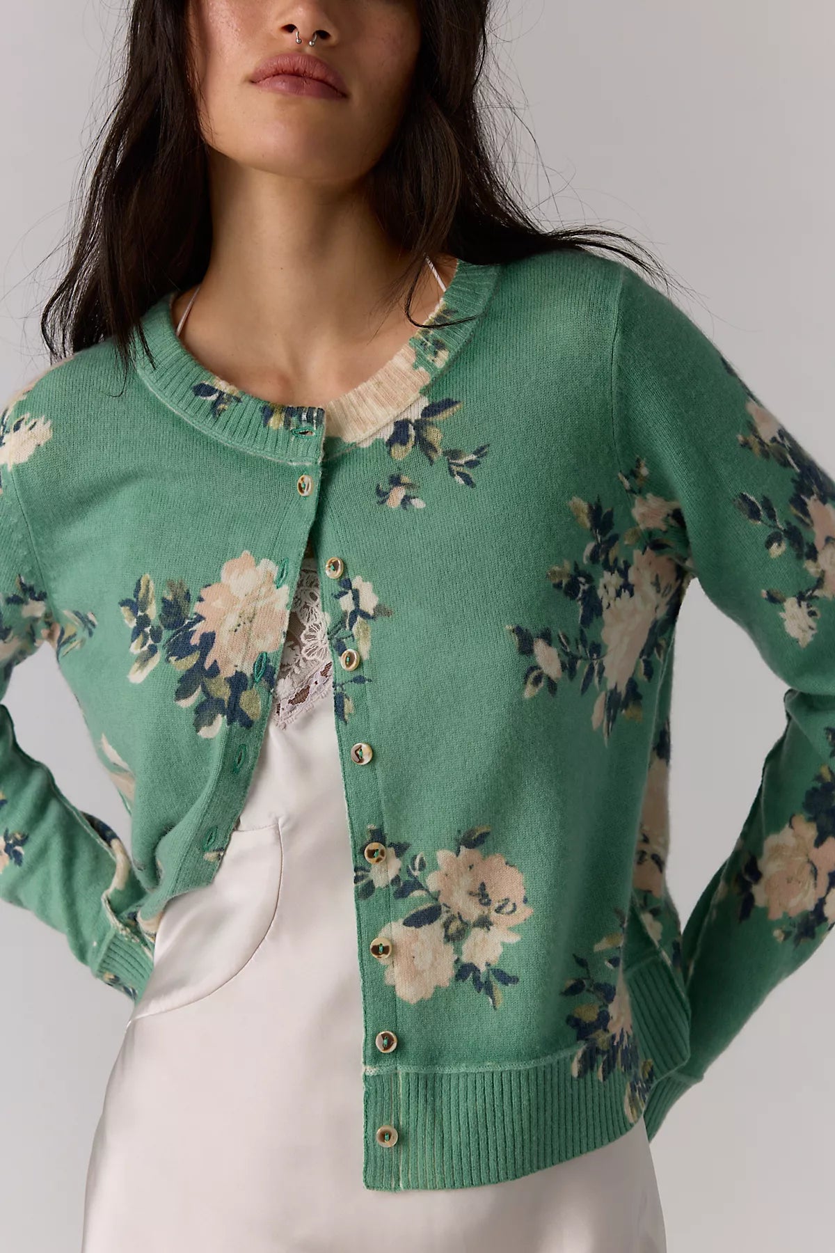 Nocturnal Patterned Cashmere Cardi