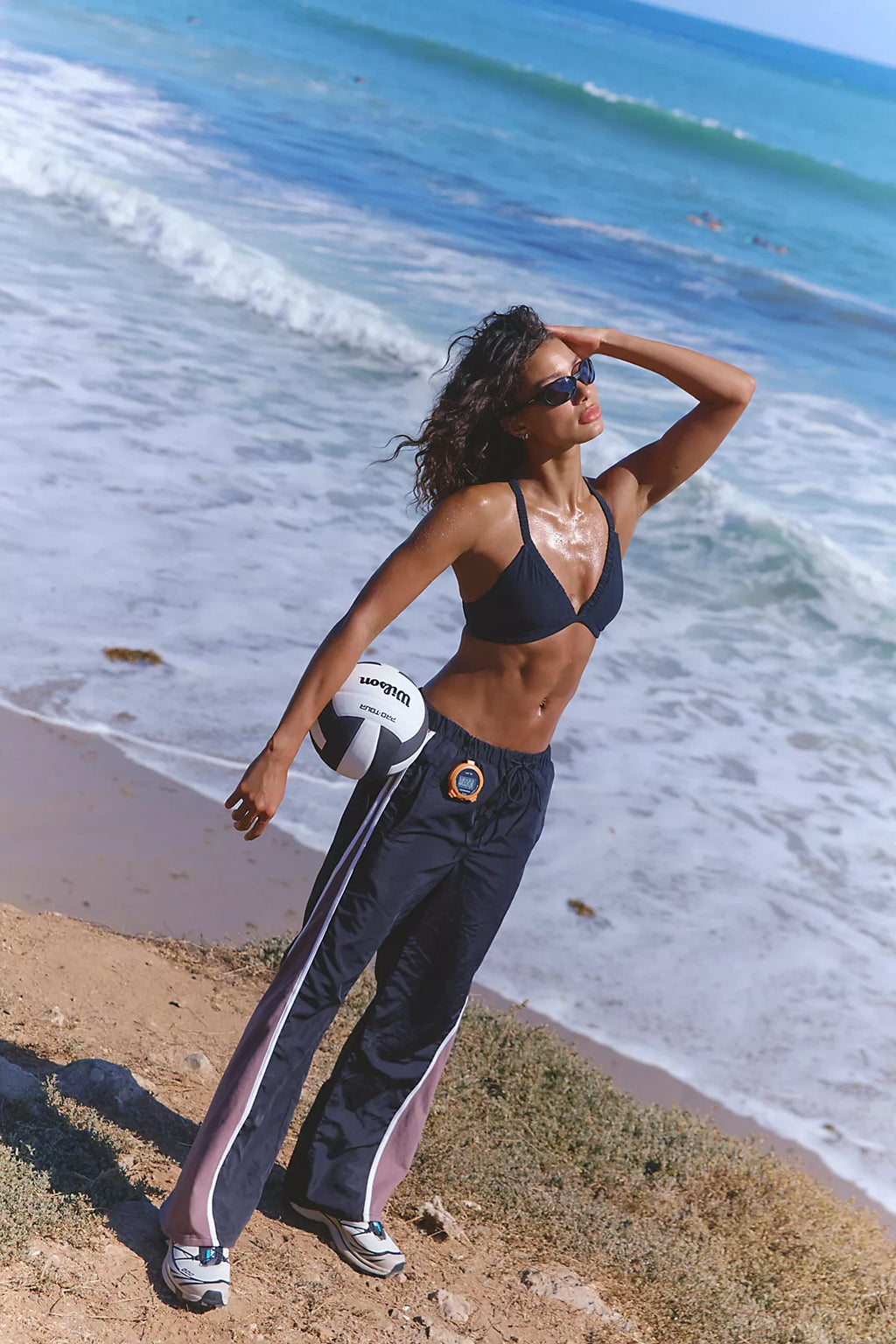 Retro Rider Fleece-Paneled Pants