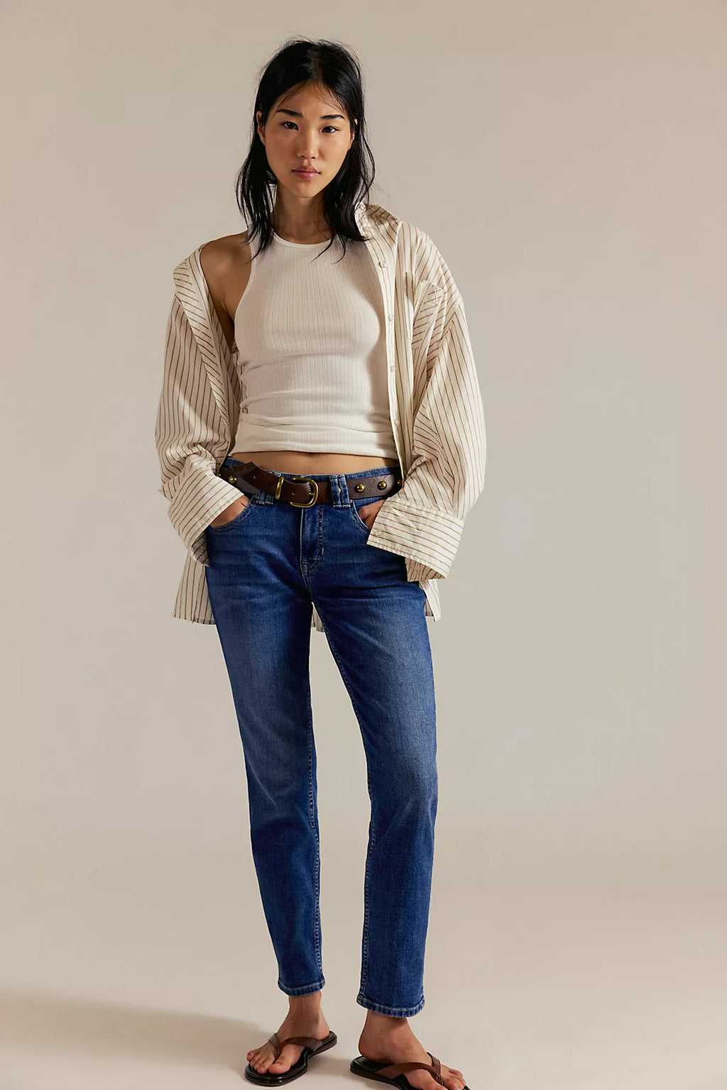 We The Free Oracle Low-Rise Slim Straight Jeans