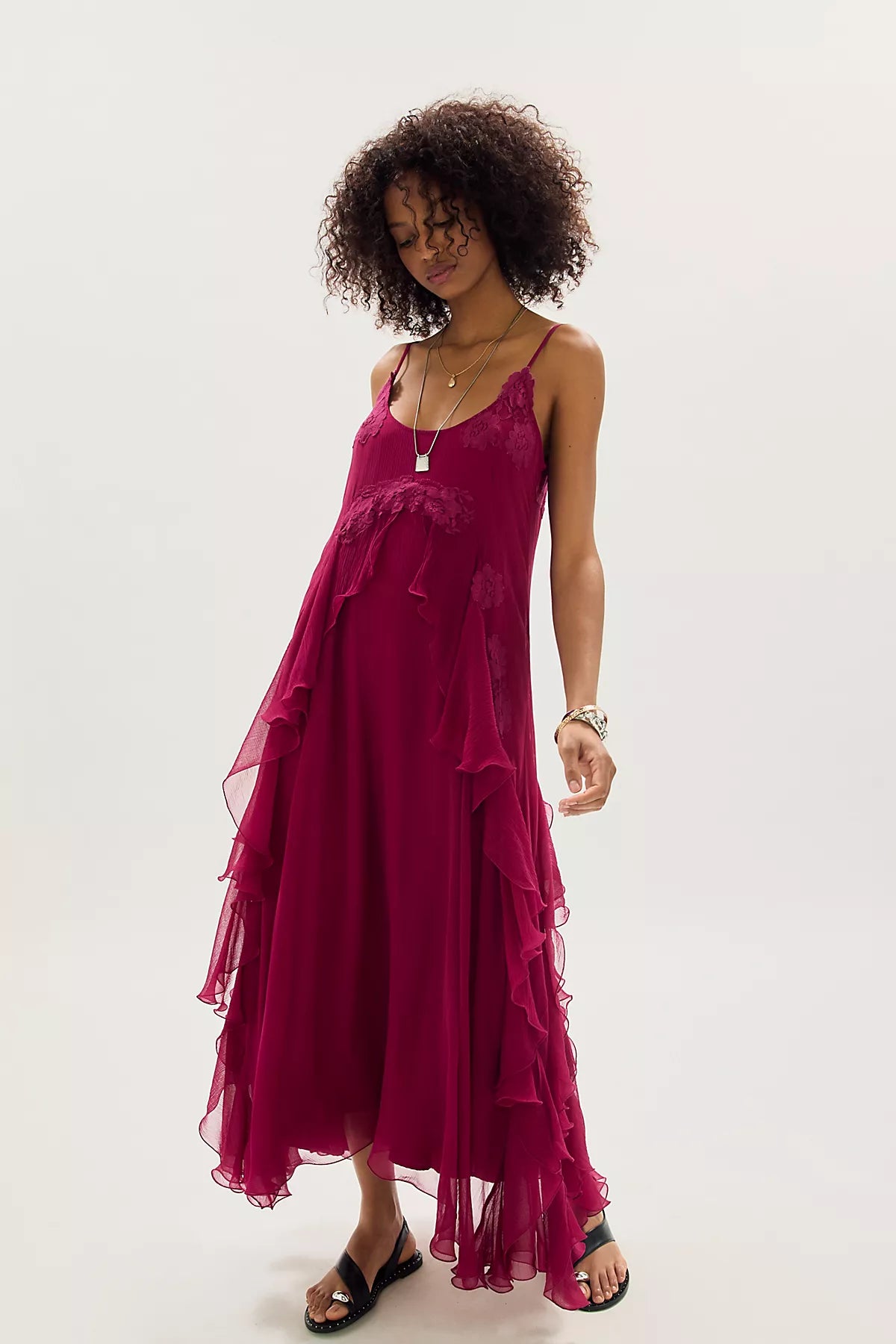 Nigel Preston Floating Angel Chiffon Maxi Dress