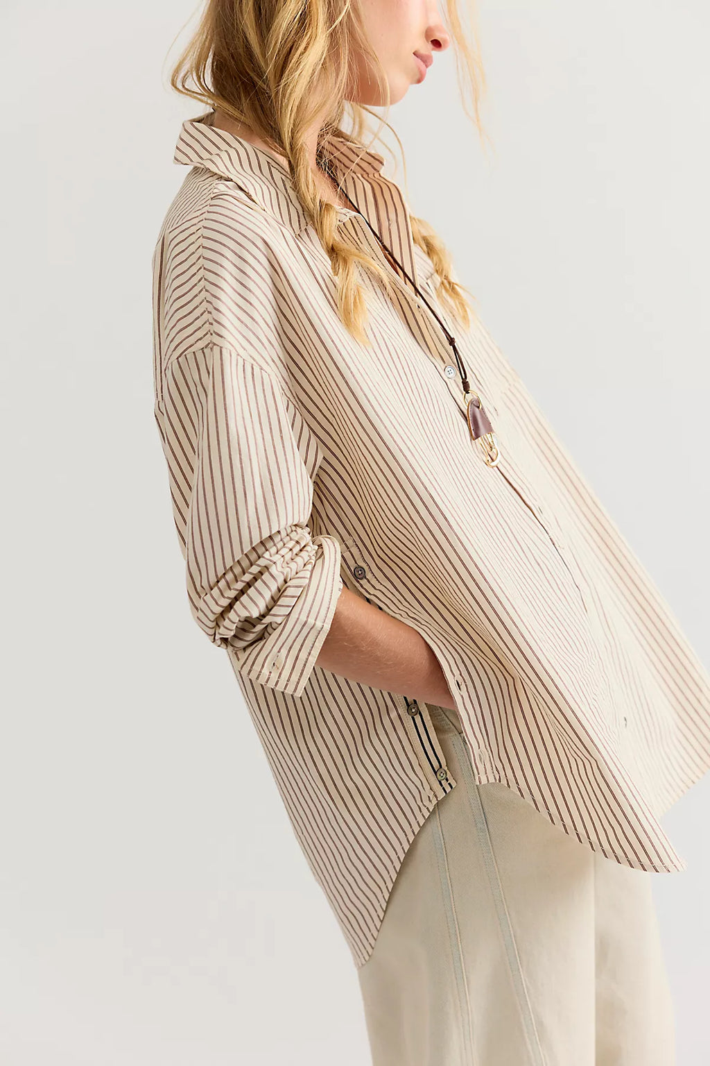 We The Free Lexi Striped Button Down Shirt