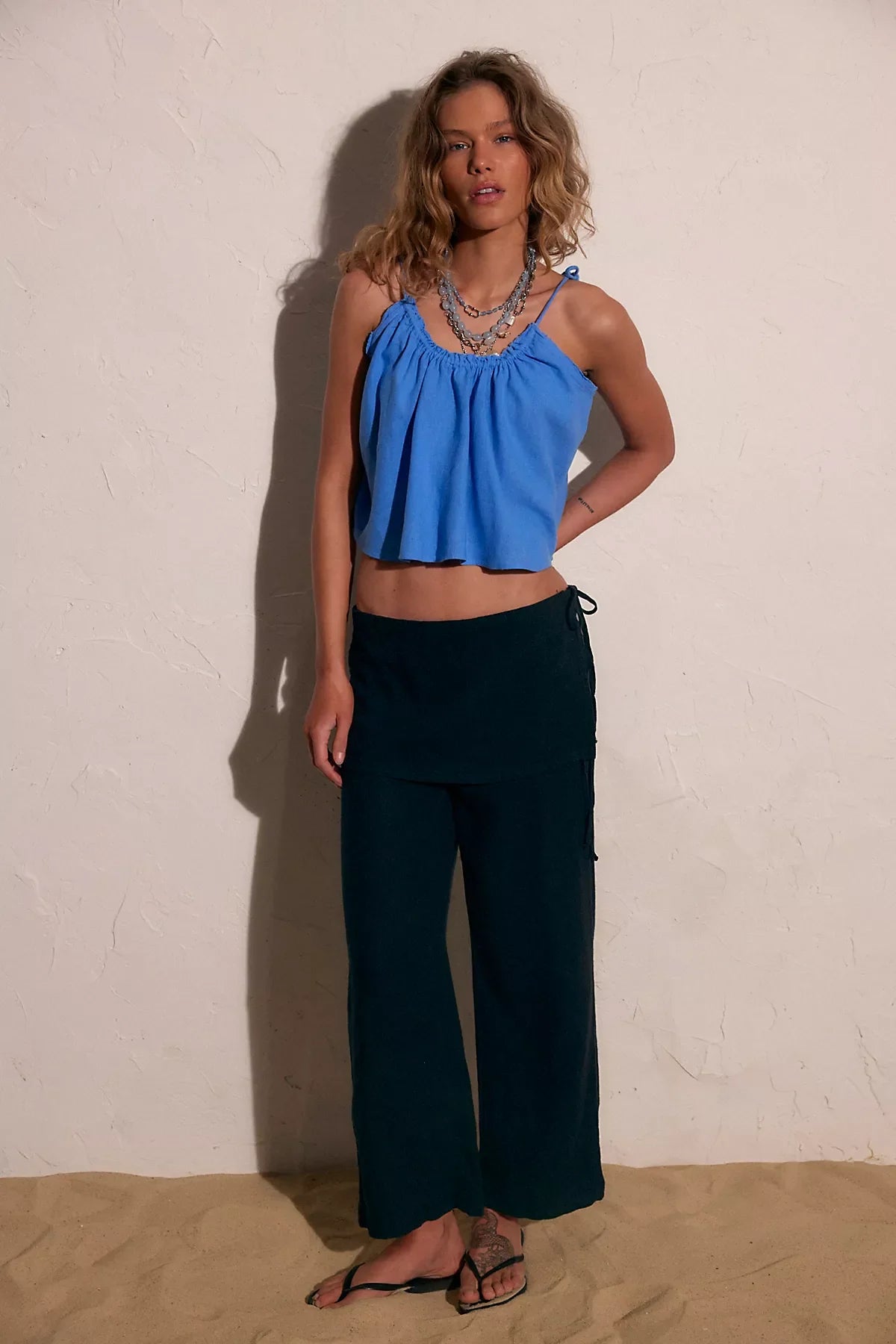 Sandshell Linen Orly Tank