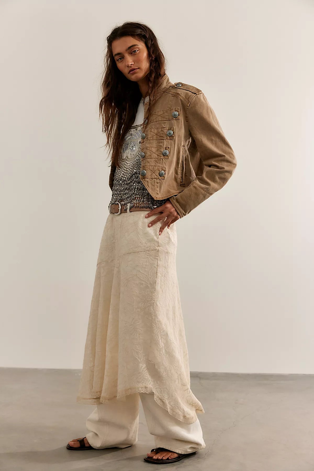 Sheer Emotion Midi Slip Skirt