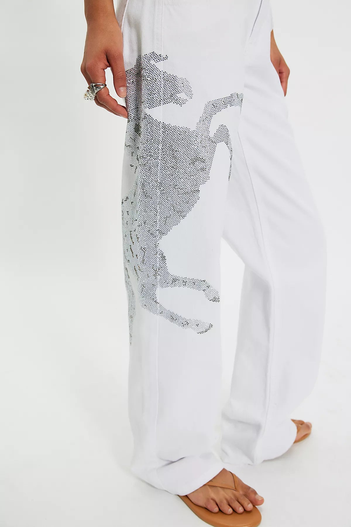 Understated Leather Party Horse Jeans