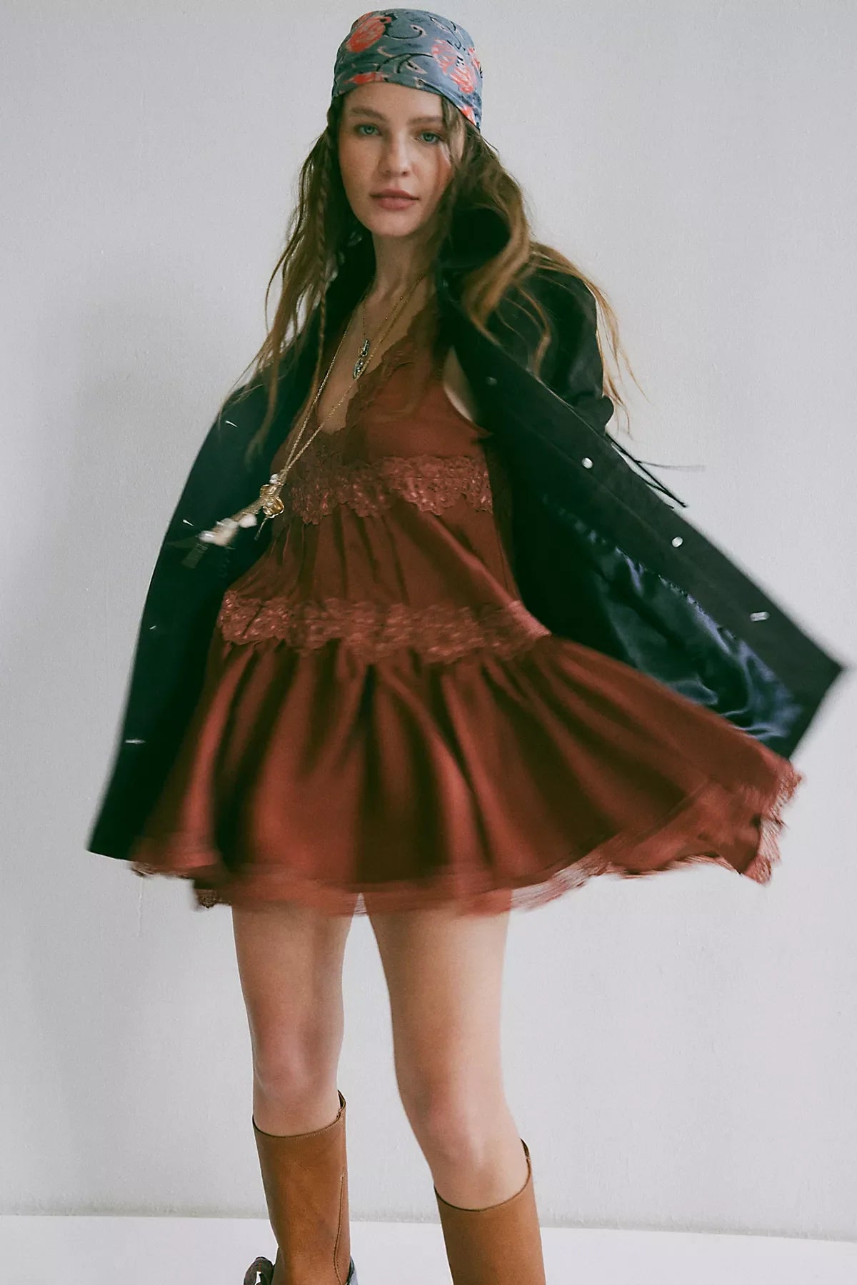 In This Groove Mini Slip Dress