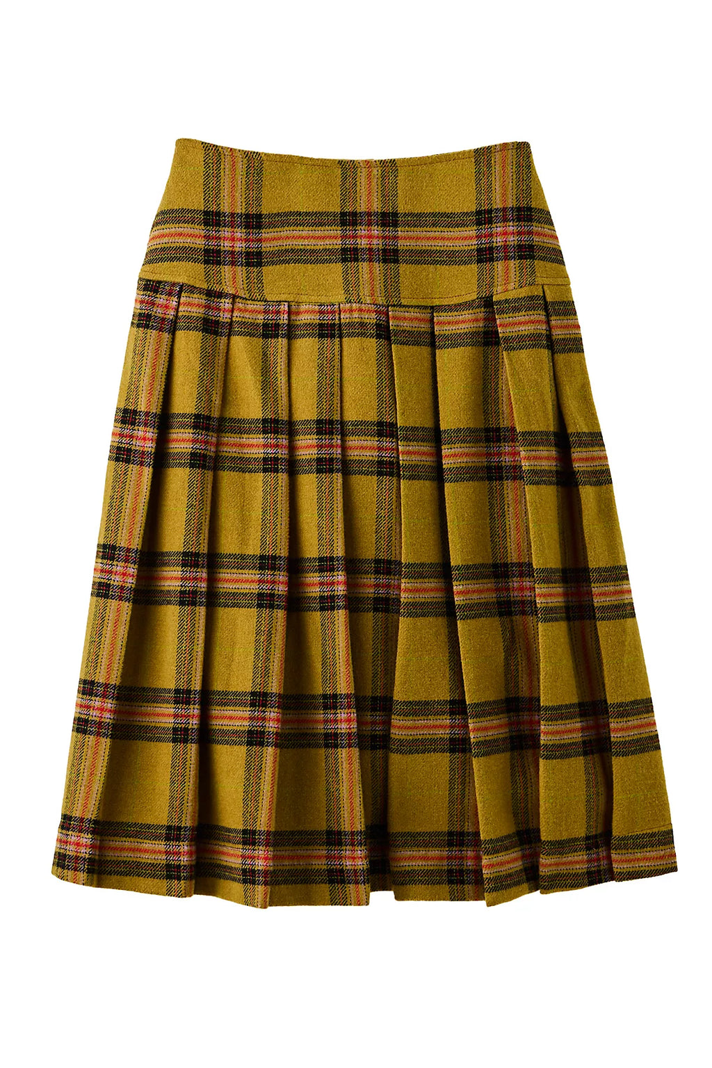 We The Free Skipper Pleated Plaid Midi Skirt