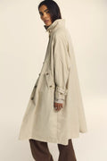 We The Free Drop Down Washed Funnel-Neck Trench