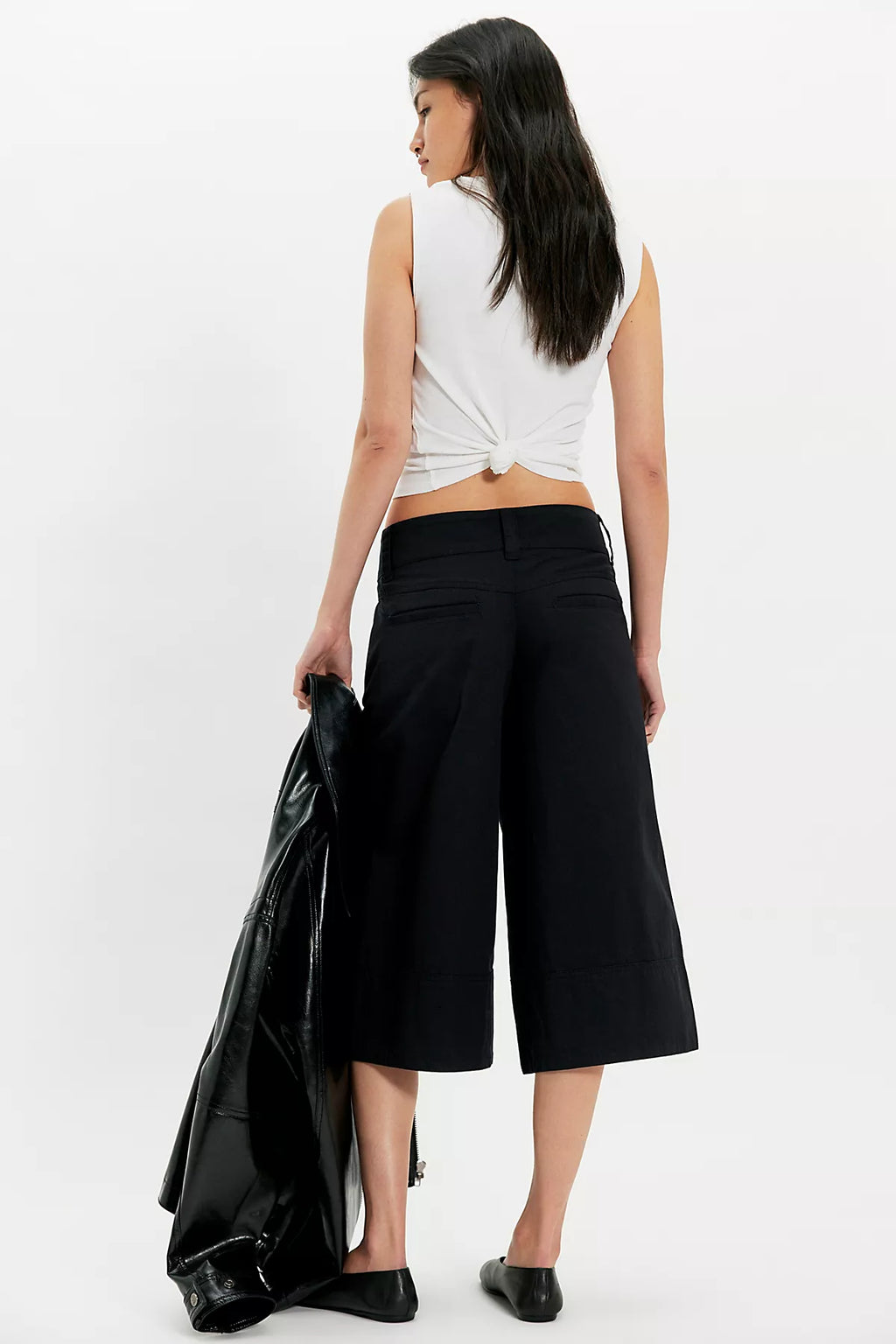 City Wide-Leg Crop Trousers