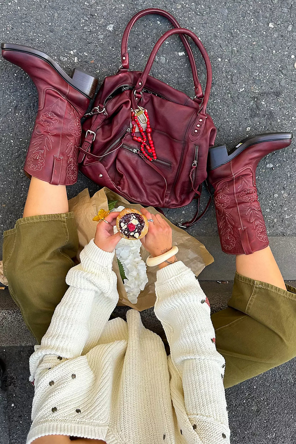 Frye For FP Kate Deco Stitch Boots