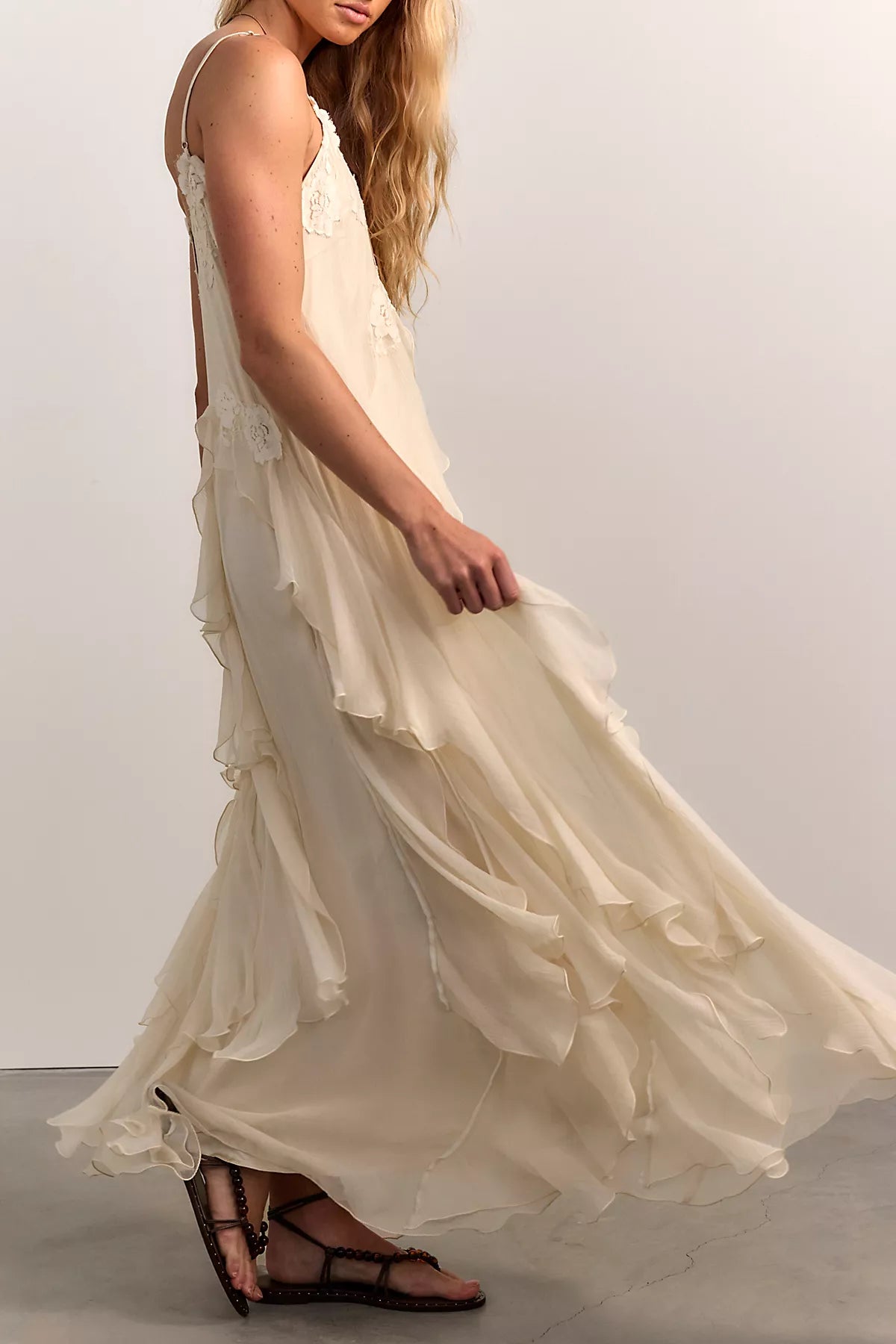 Nigel Preston Floating Angel Chiffon Maxi Dress