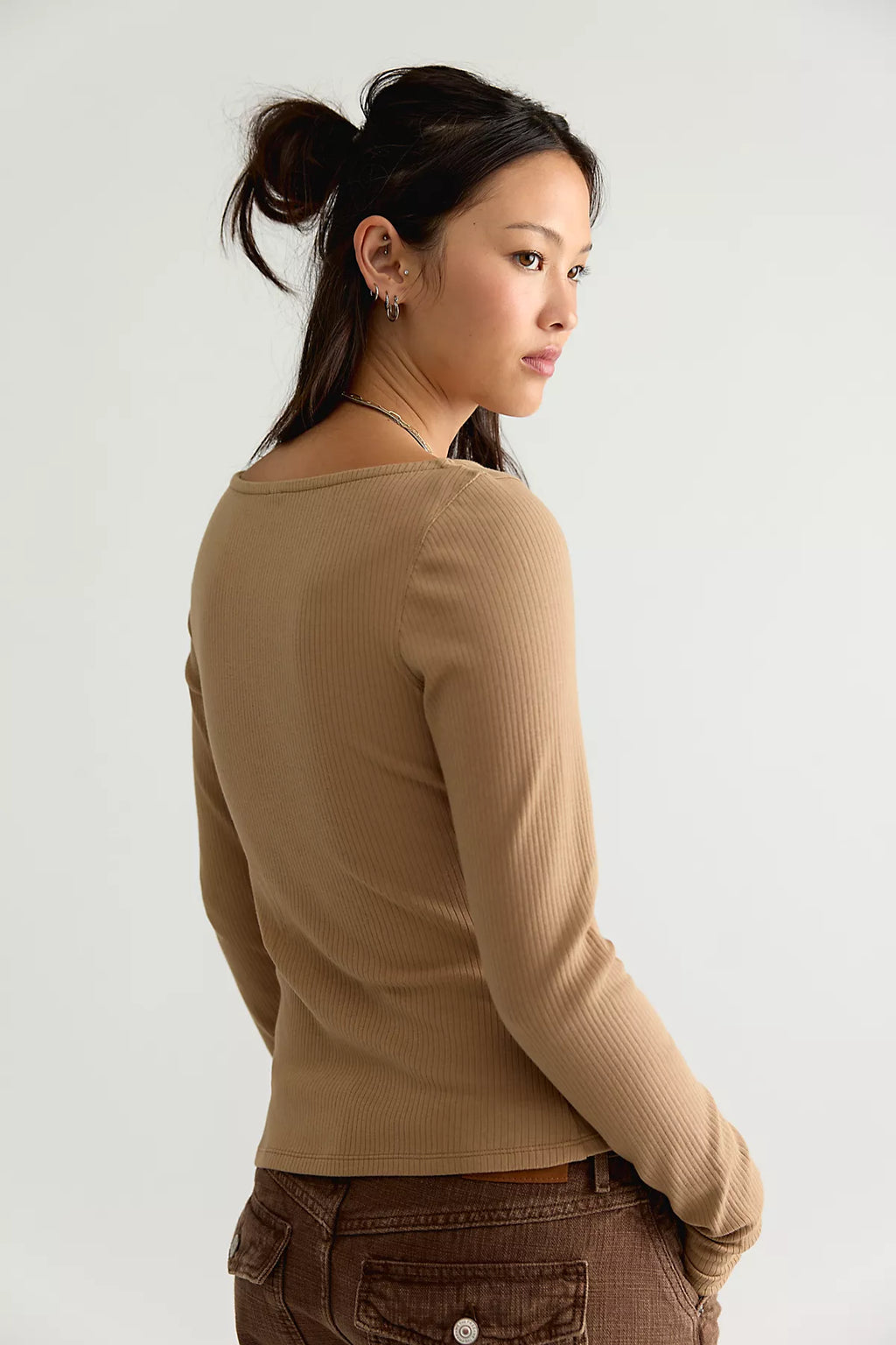 Over You Asymmetric Long Sleeve Top