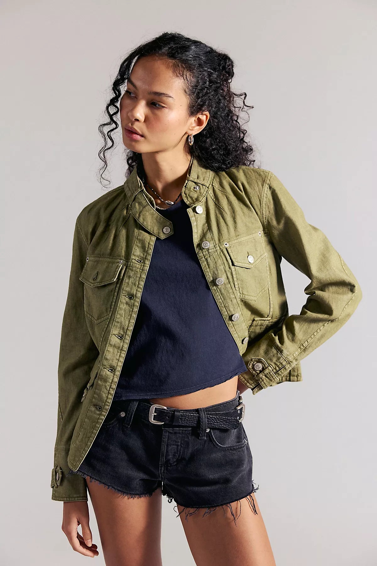 We The Free Laurie Washed Cotton-Linen Jacket
