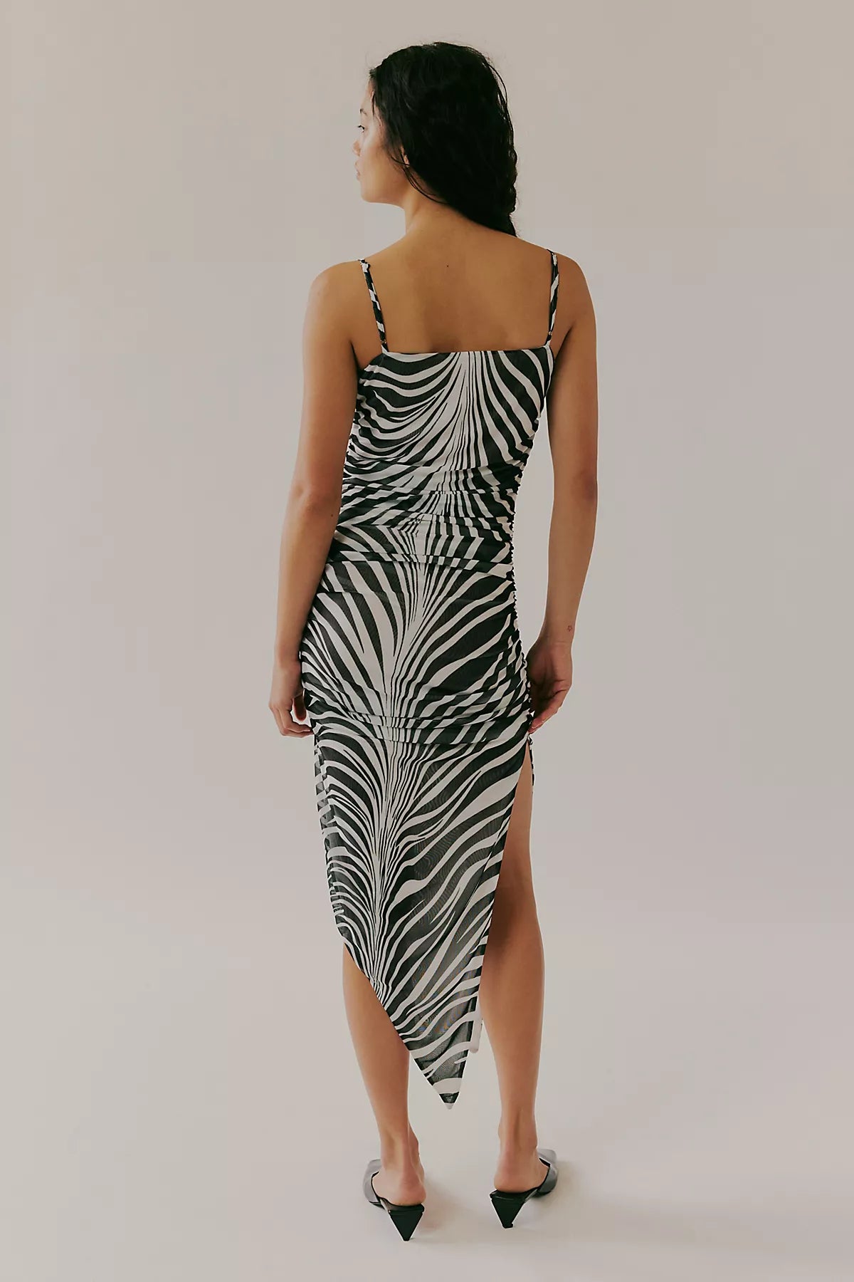 Saemdi Zebra Mesh Dress