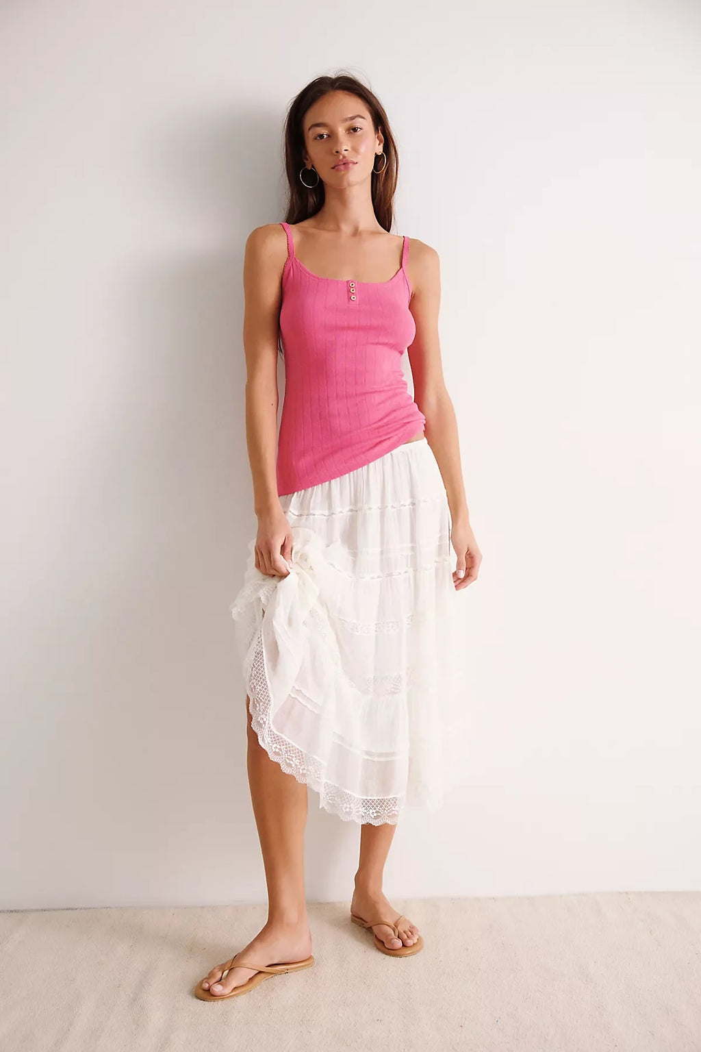 End Game Pointelle Henley Cami