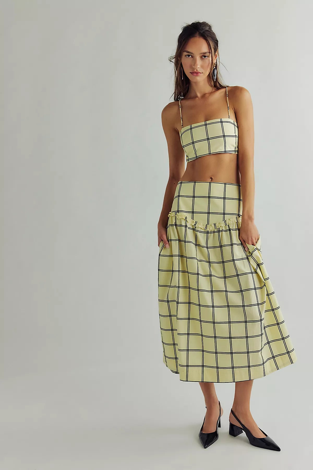 S/W/F Crop Top High Waisted Set