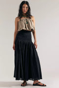 Raven Solid Convertible Maxi Skirt