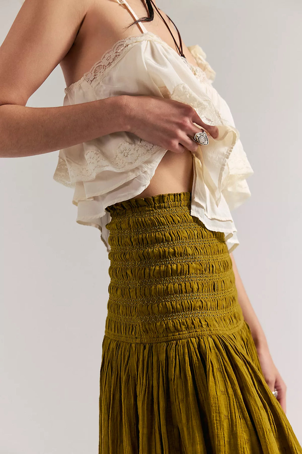 Raven Solid Convertible Maxi Skirt