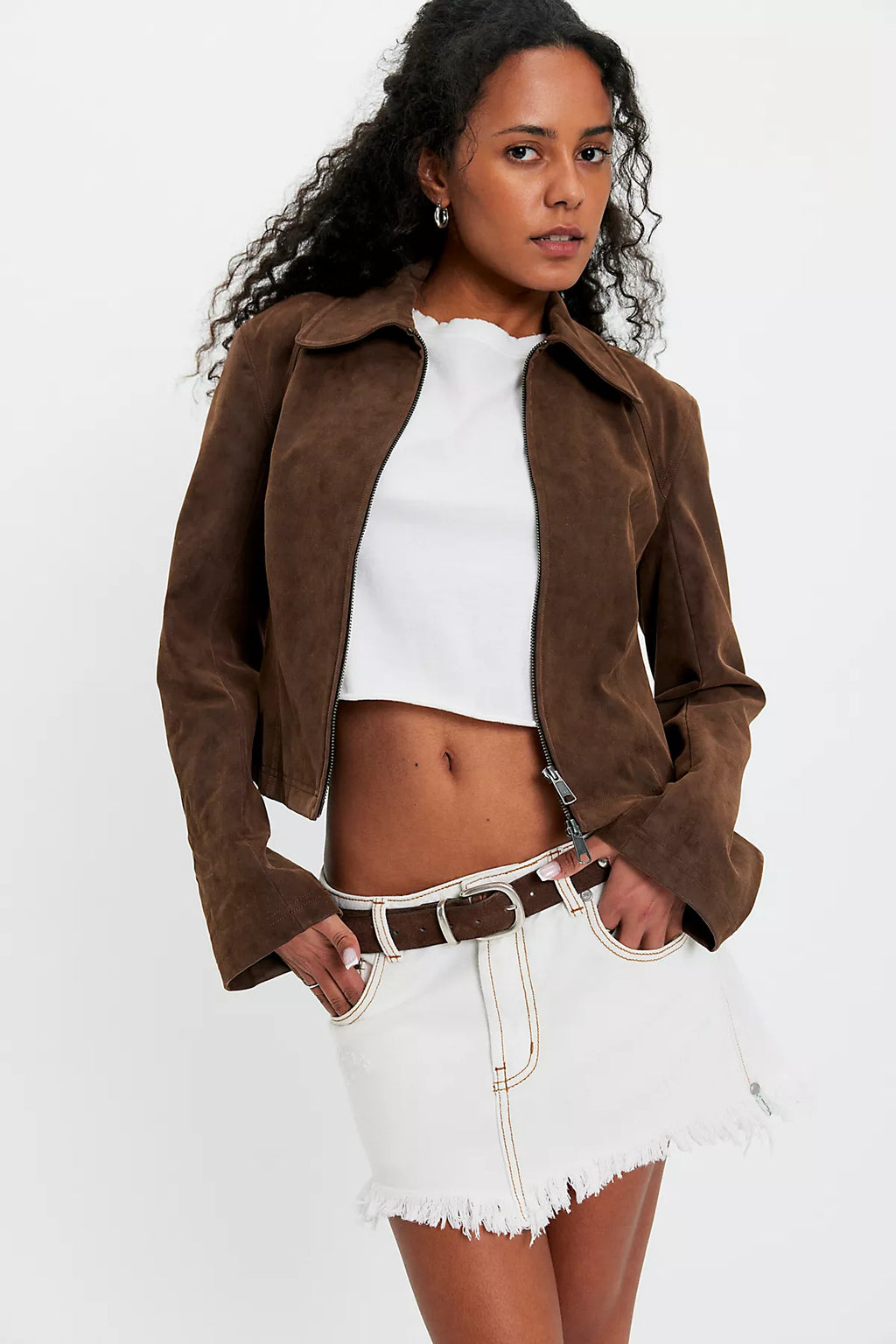 OneTeaspoon Junkyard Low-Waist Mini Denim Skirt