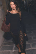 Over You Asymmetric Long Sleeve Top