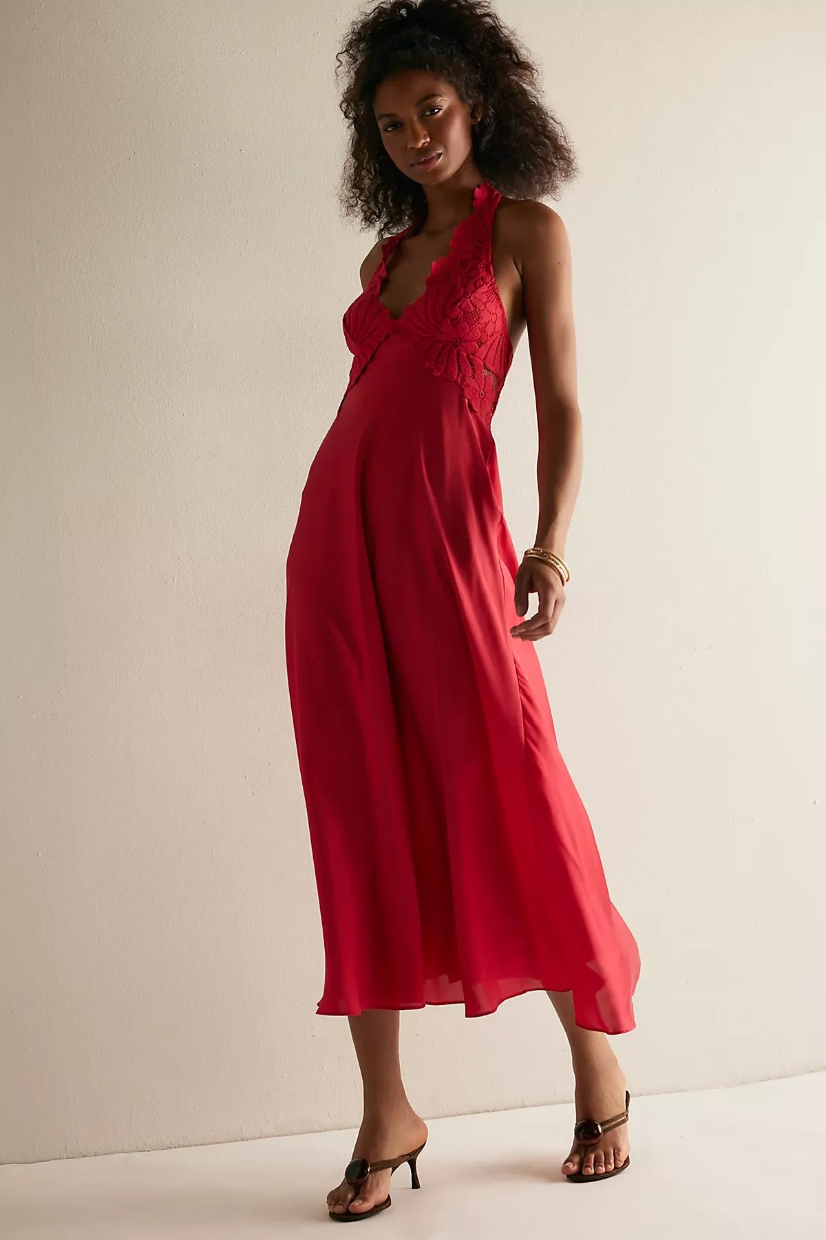 Petal Party Midi Slip Dress