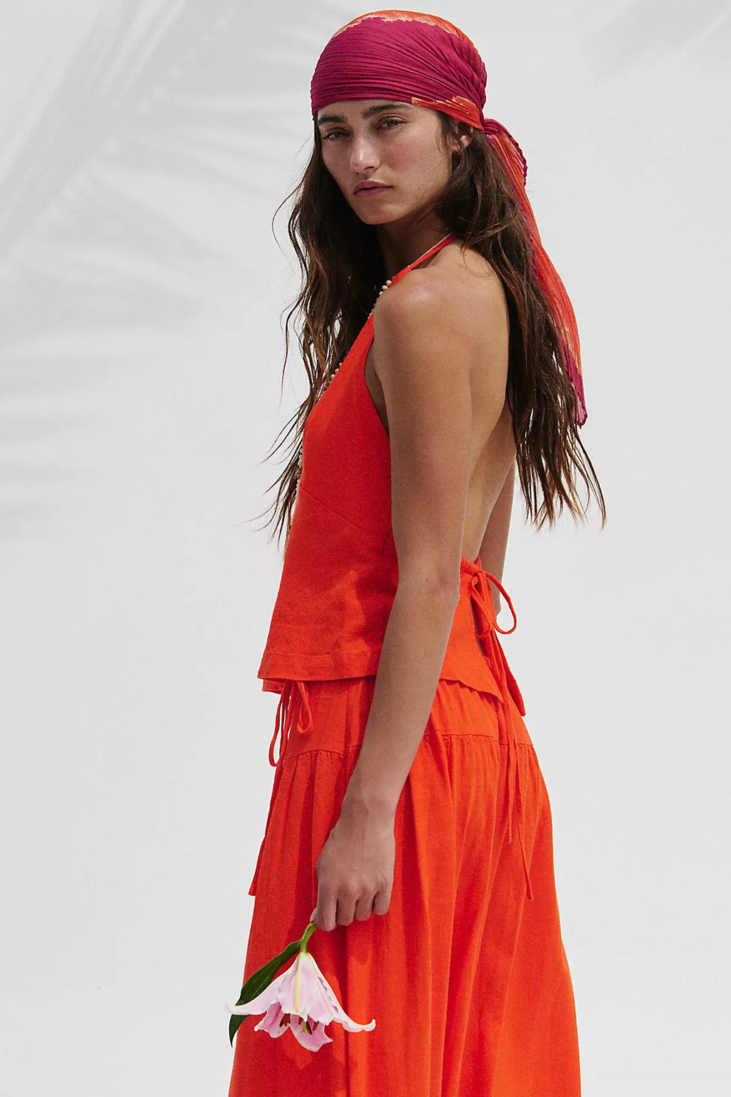 Sandshell Linen Skirt Set