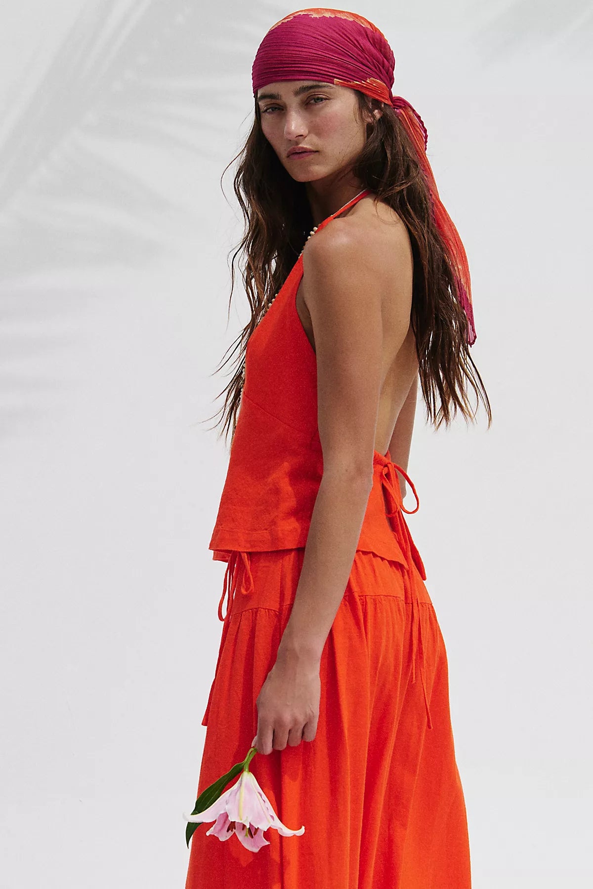 Sandshell Linen Skirt Set