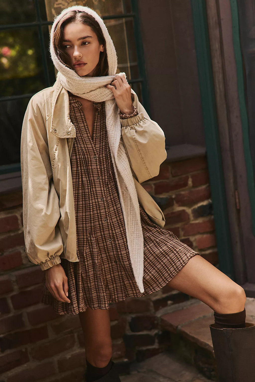 Backroads Plaid Mini Dress