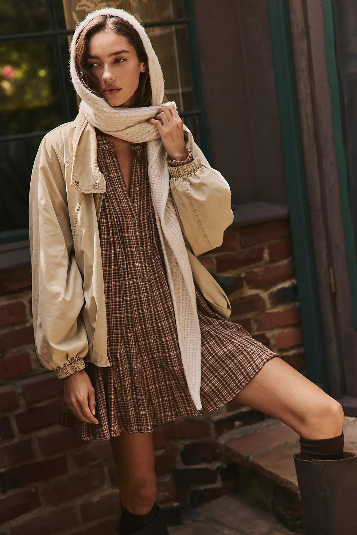 Backroads Plaid Mini Dress