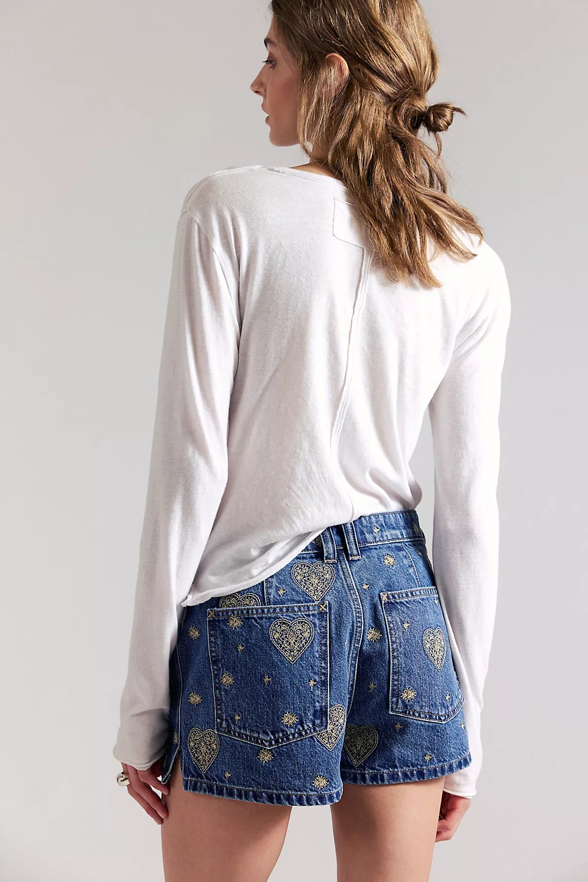 We The Free Bettie Embroidered Sailor Shorts