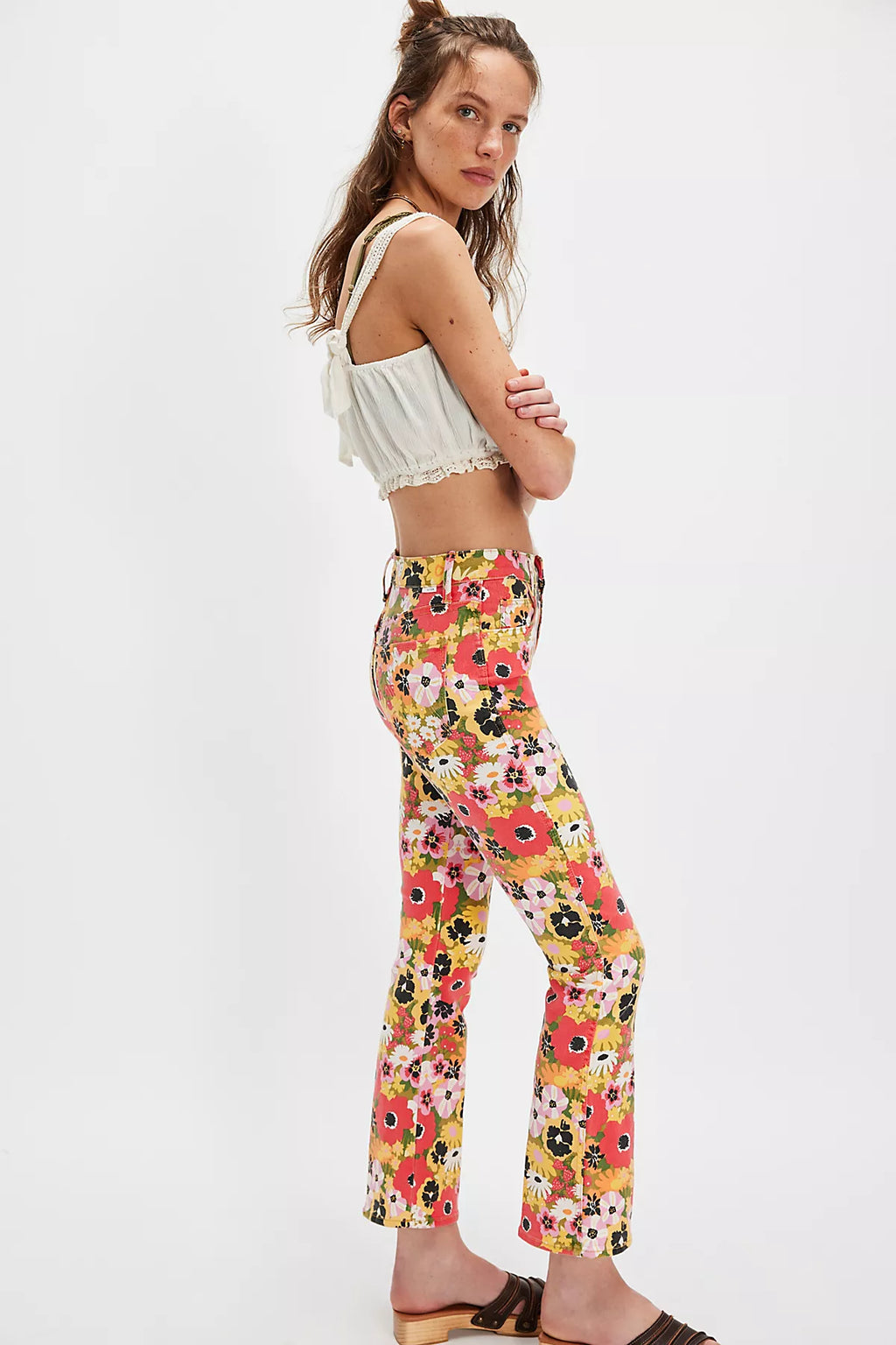 MOTHER The Mid-Rise Smokin' Double Flare Jeans