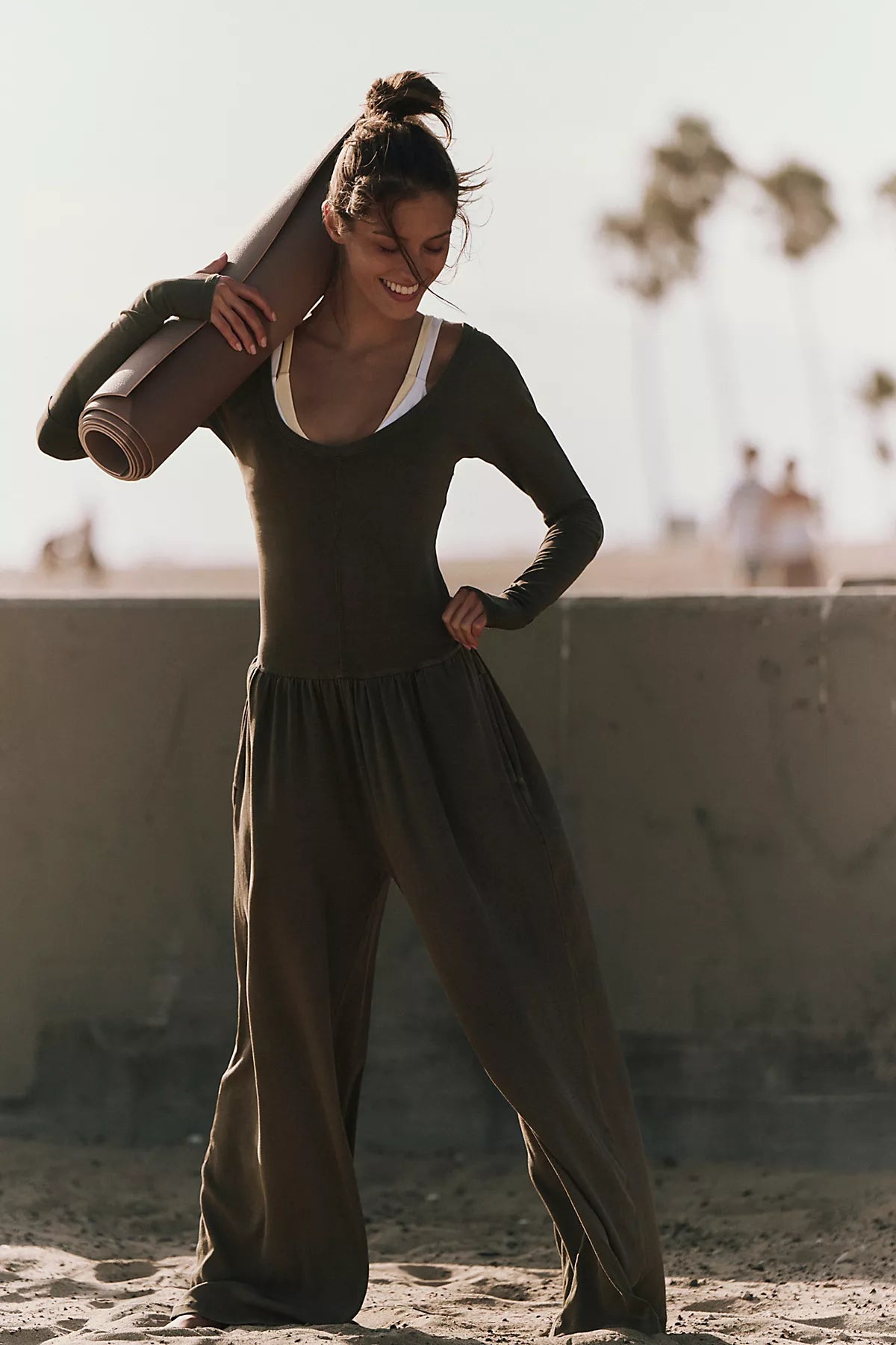Hot Shot Wide-Leg Onesie