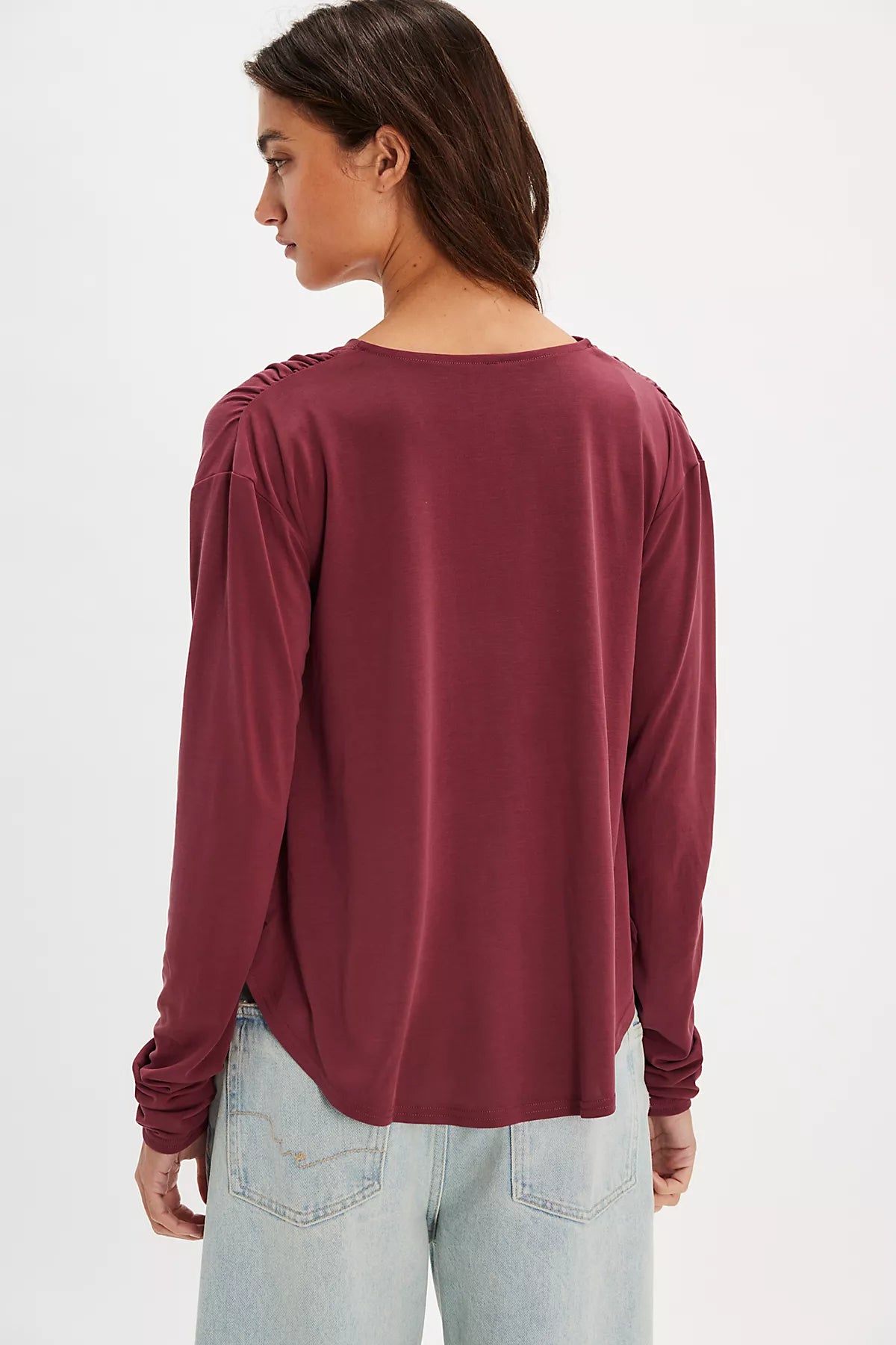 Jane Draped Long Sleeve Top