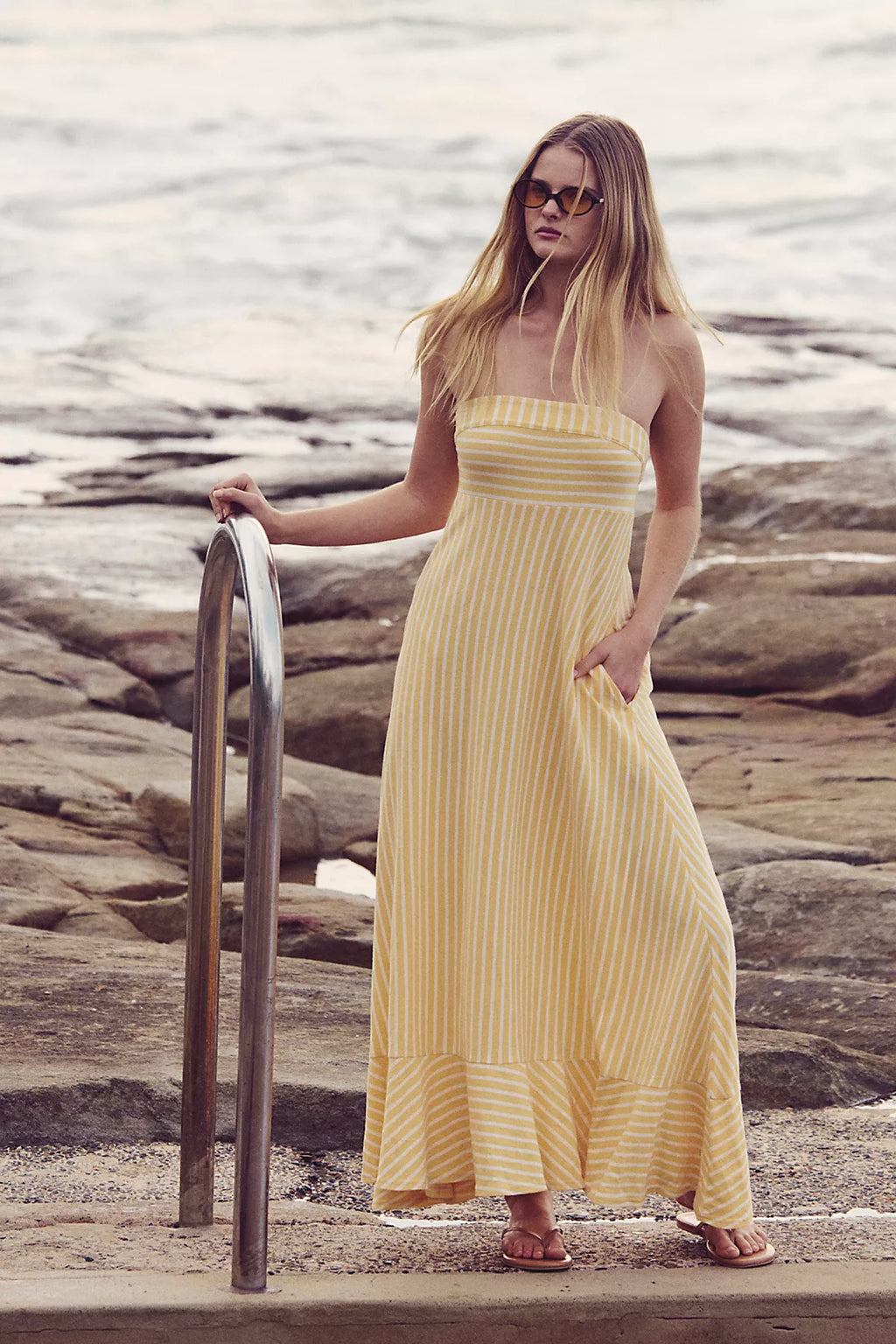 Sadie Striped Midi Dress