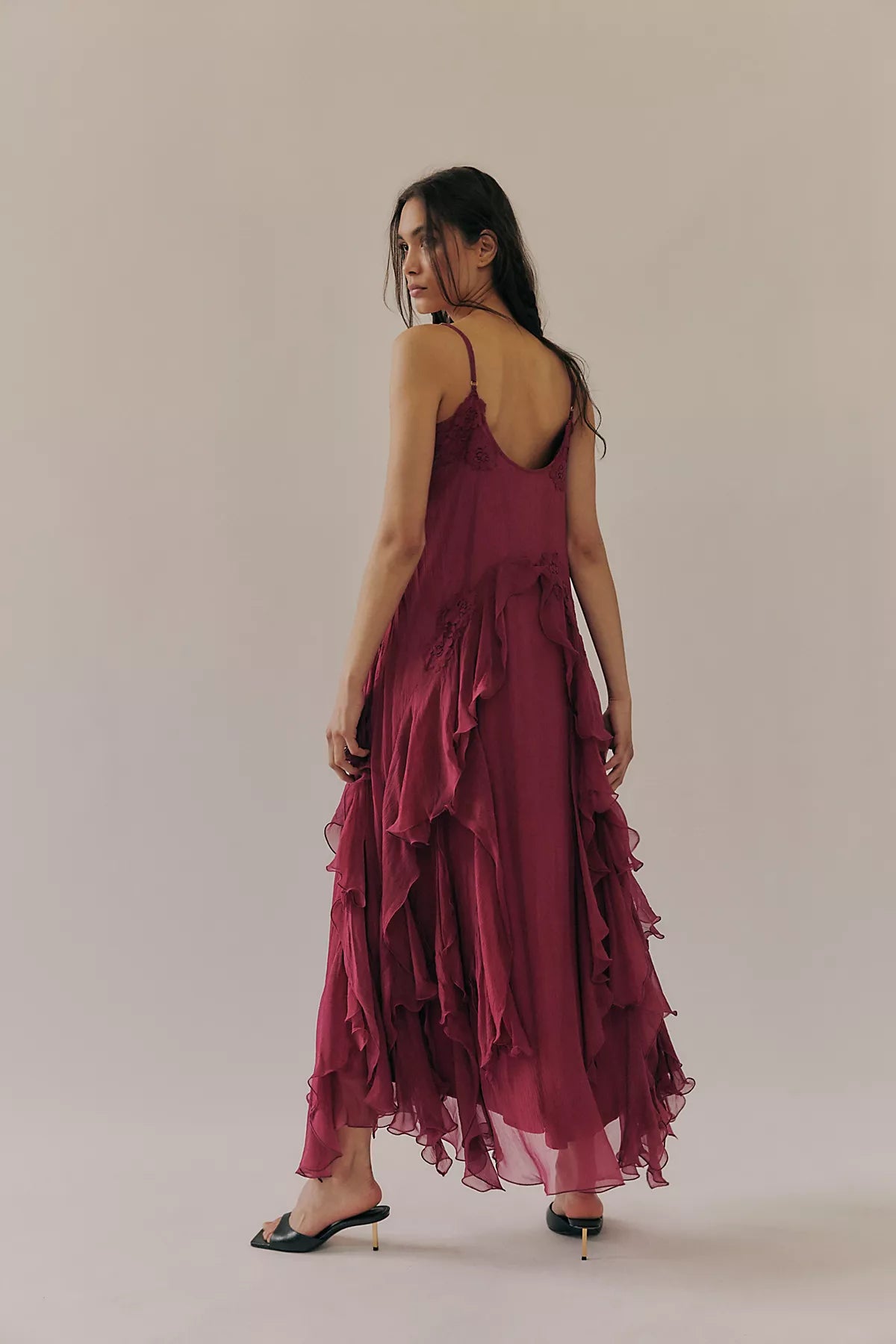 Nigel Preston Floating Angel Chiffon Maxi Dress
