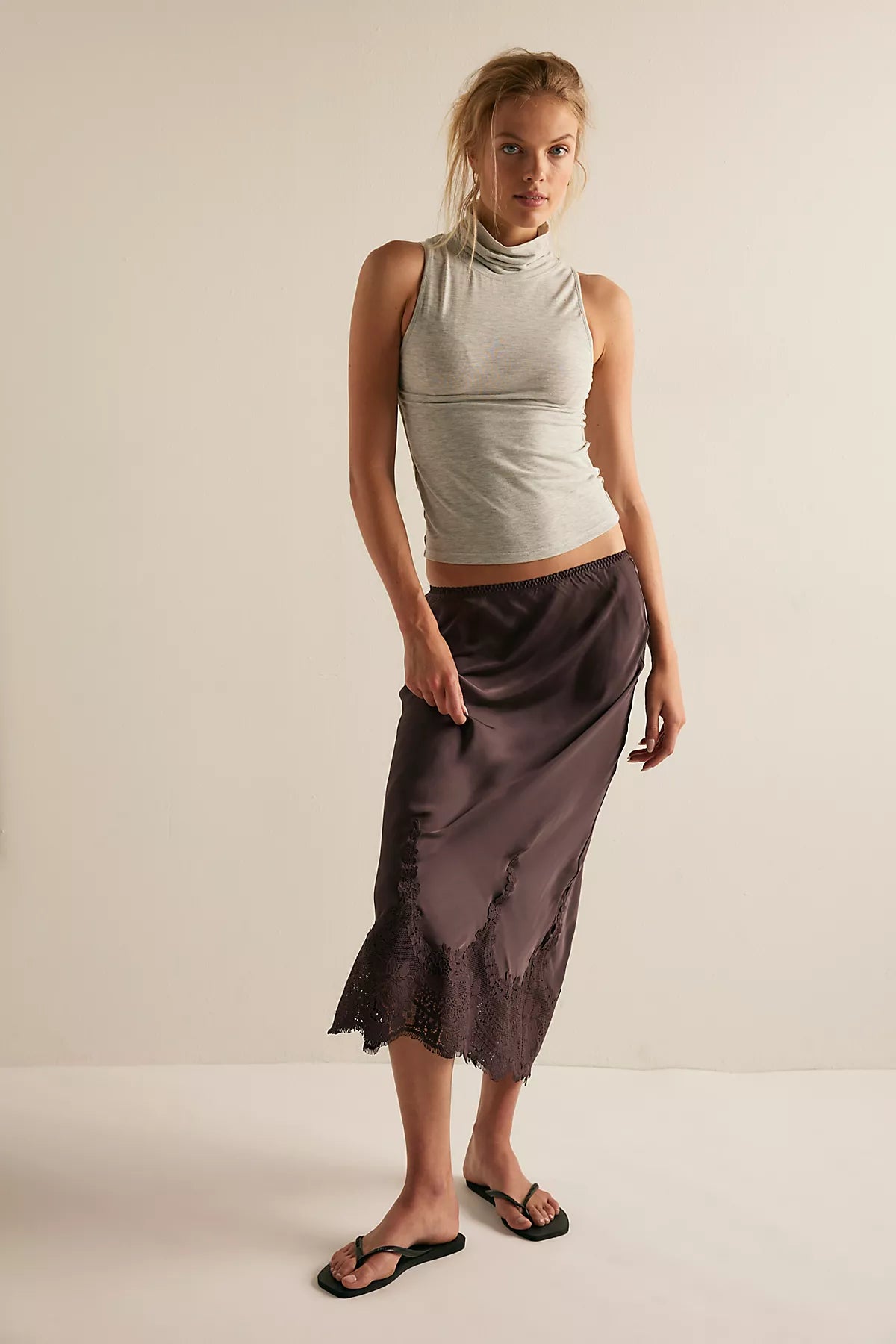 Sweet Escape Midi Slip Skirt