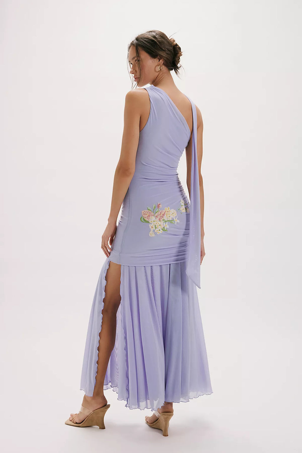 Saemdi Embroidered One Shoulder Dress