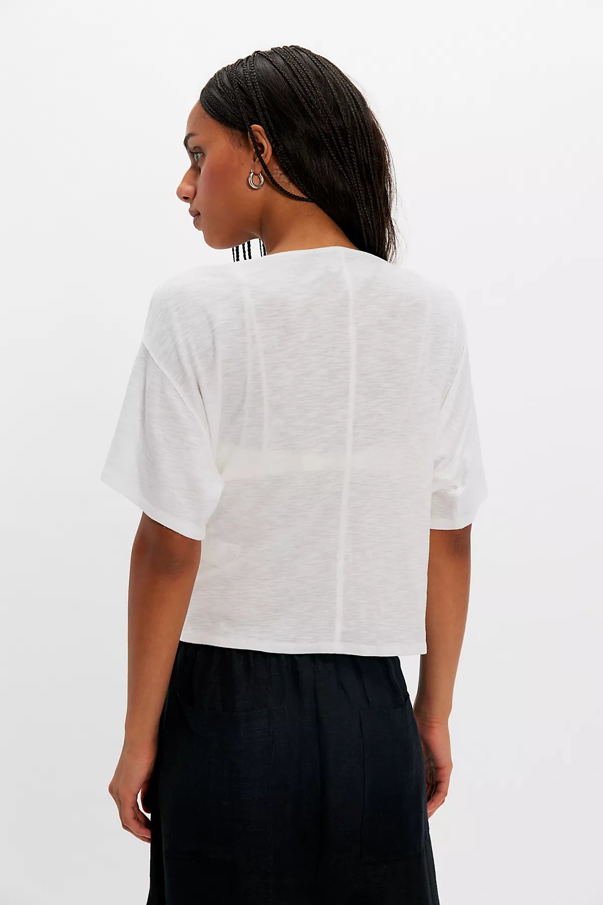 We The Free Tinsley Waterfall Cowl-Neck Top