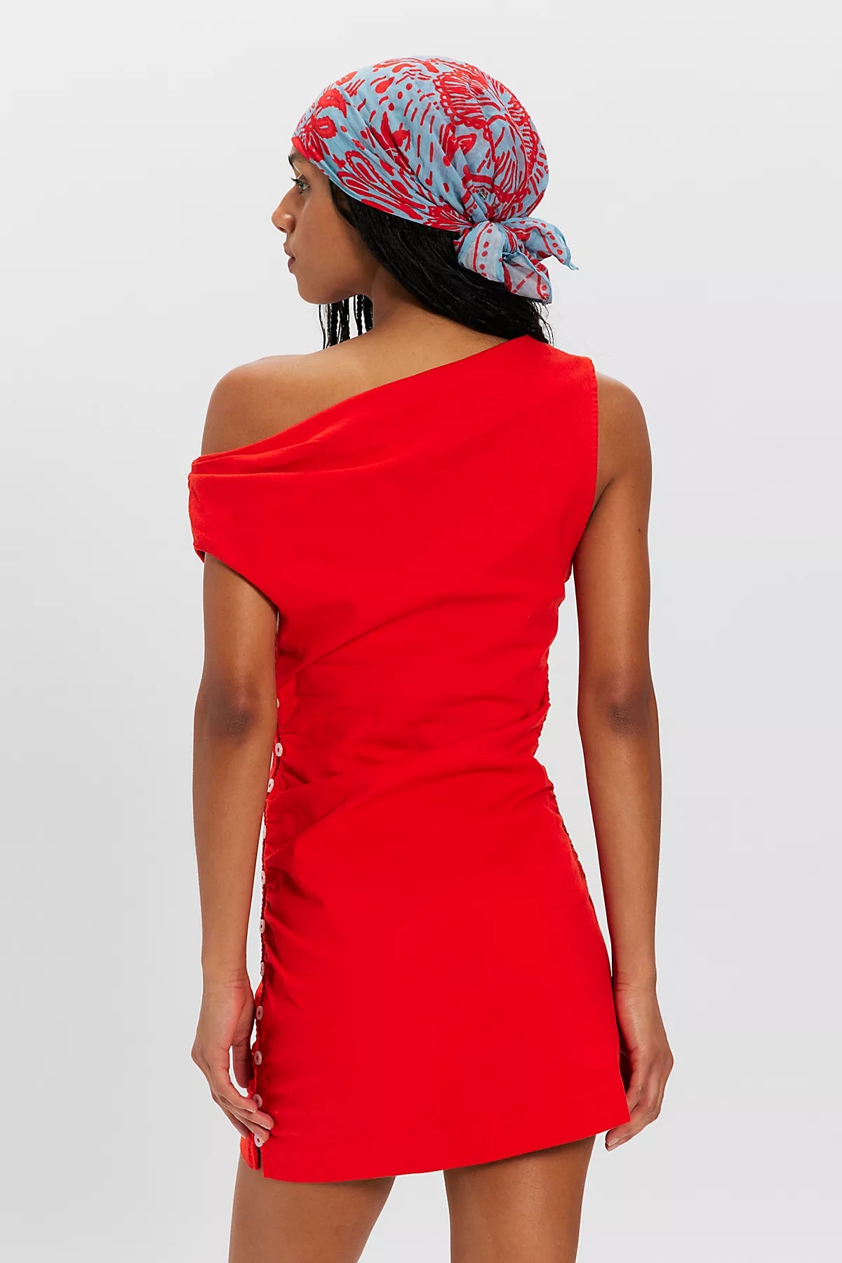 So Far Summer Stretch Linen Mini Dress